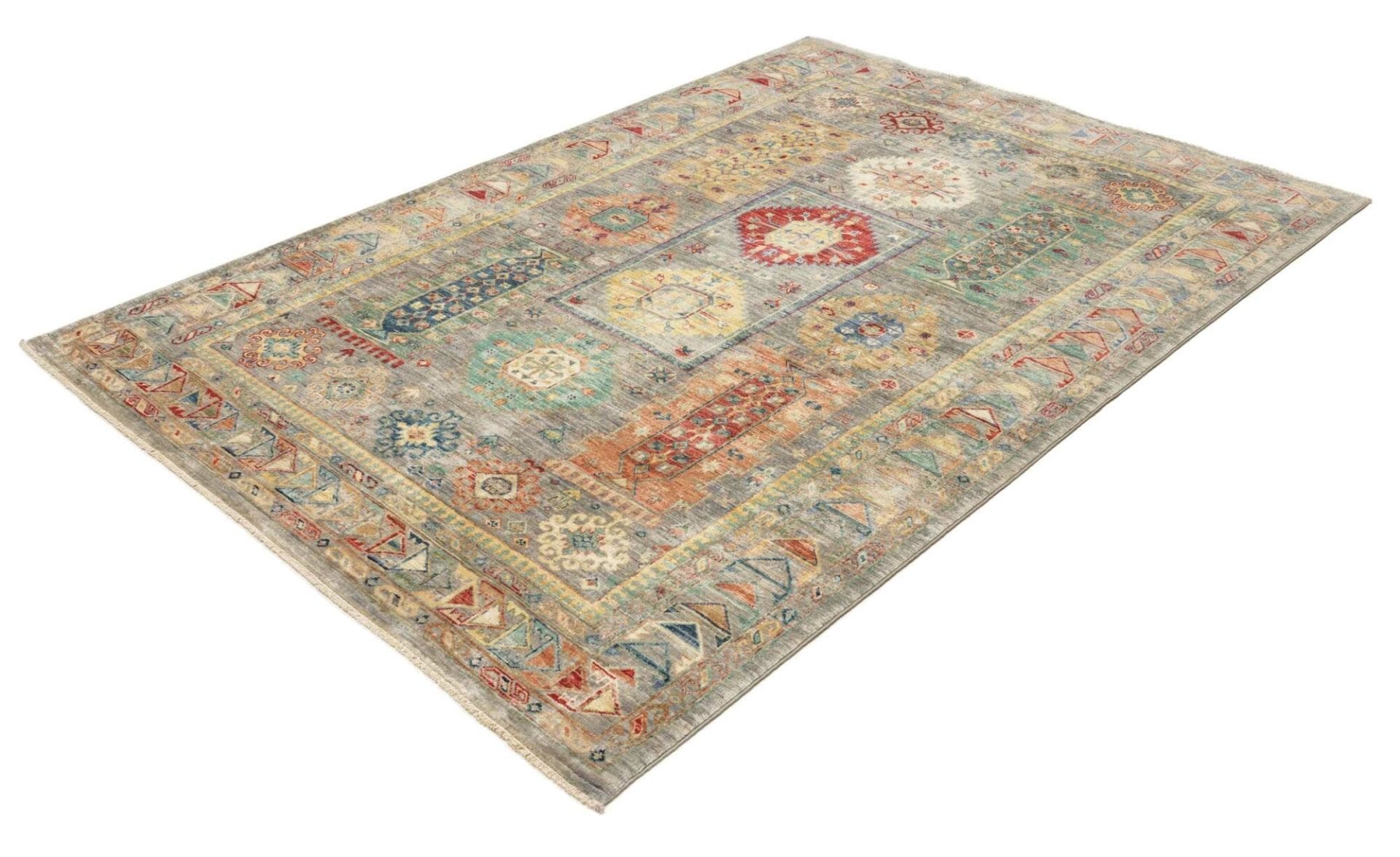 Handgeknüpfter Samarkand Orientteppich, 168 × 238 cm, Wolle