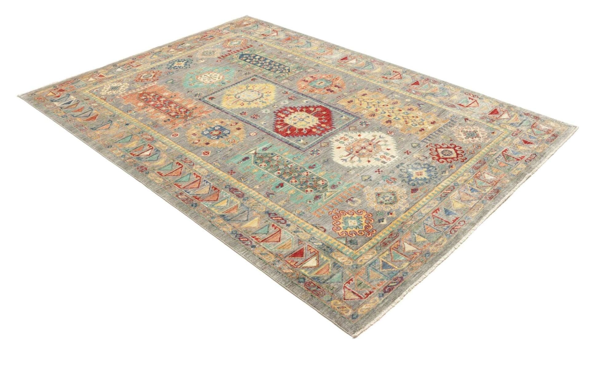 Handgeknüpfter Samarkand Orientteppich, 168 × 238 cm, Wolle