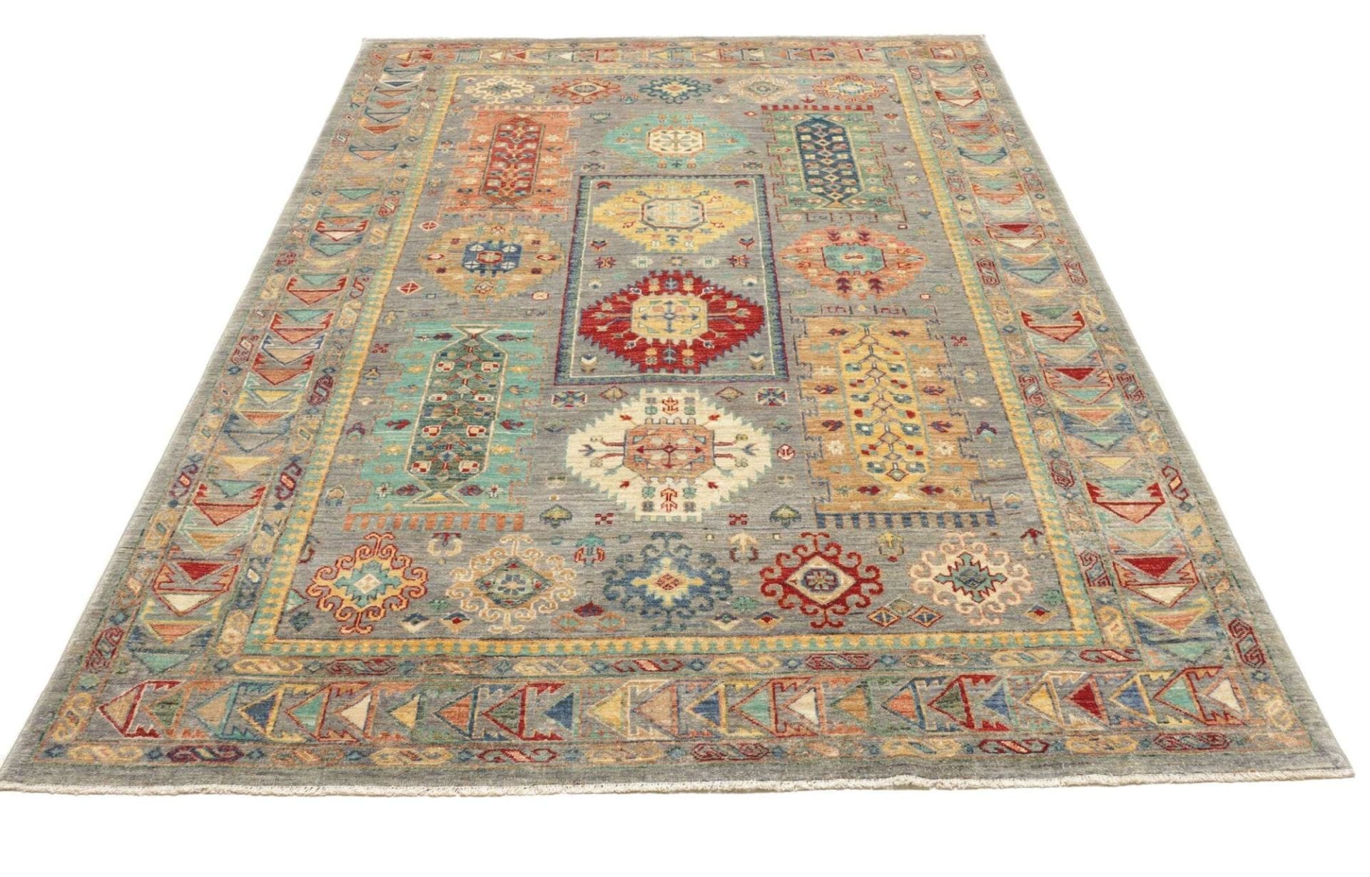 Handgeknüpfter Samarkand Orientteppich, 168 × 238 cm, Wolle