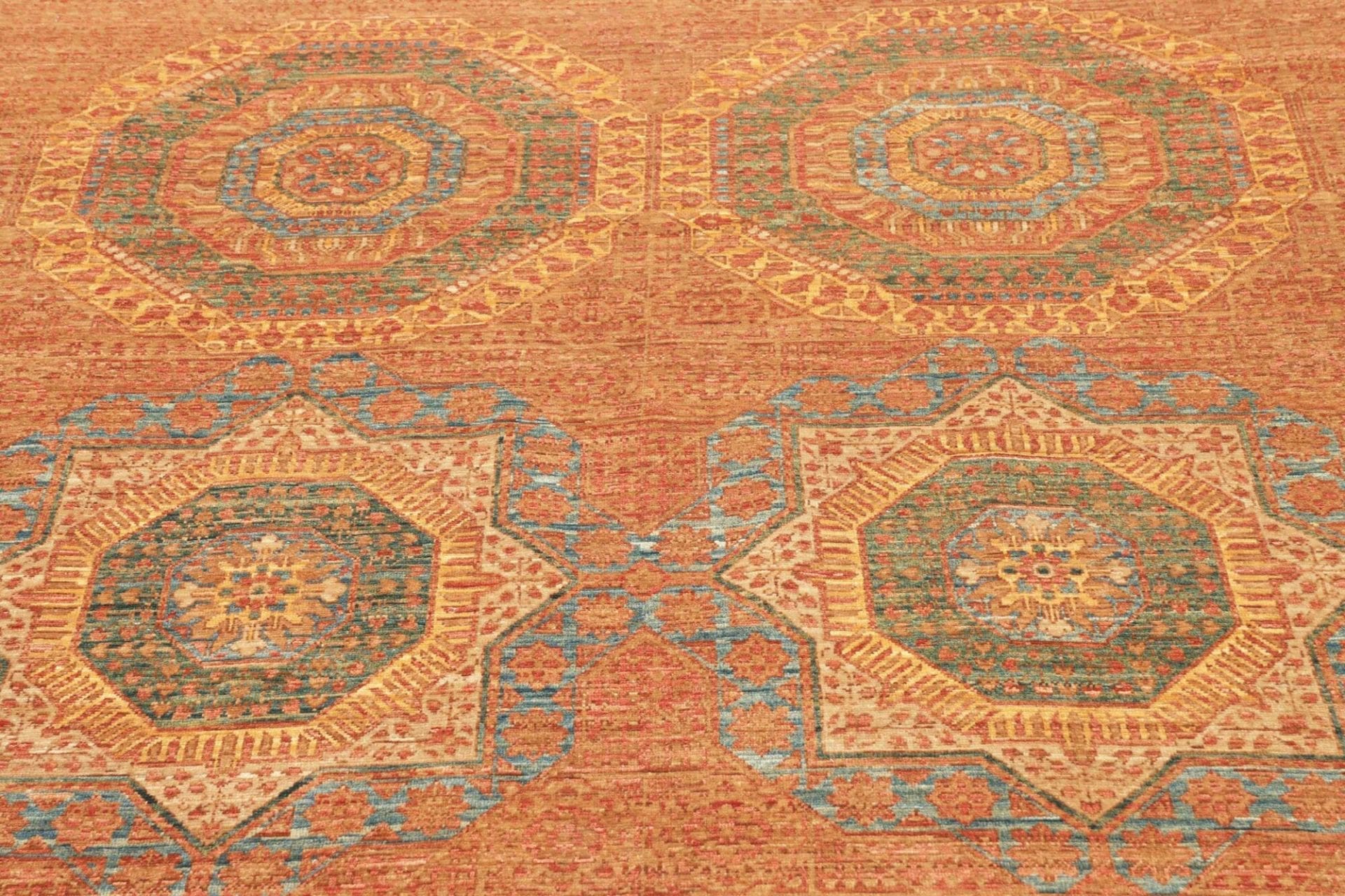 Mamluk Orientteppich 146 × 220 cm aus Wolle, handgeknüpft