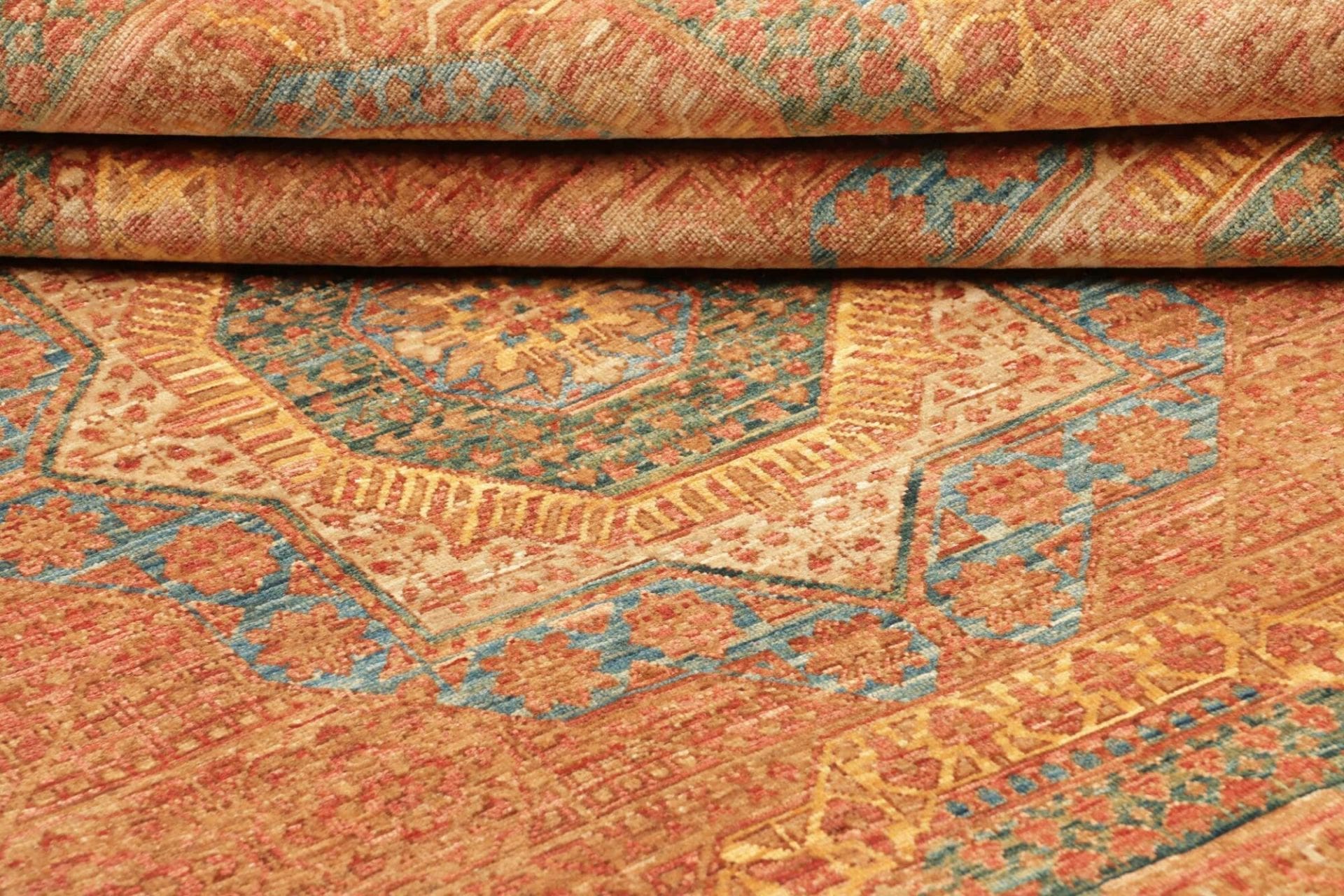 Mamluk Orientteppich 146 × 220 cm aus Wolle, handgeknüpft