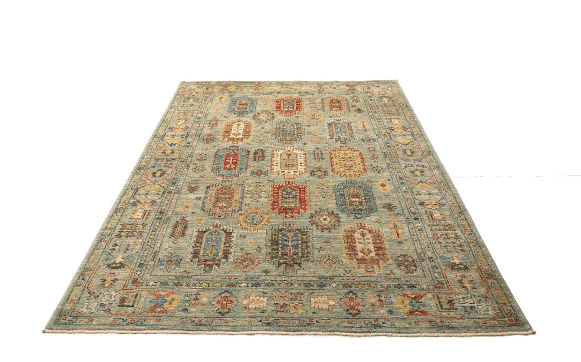Handgeknüpfter Samarkand Orientteppich, 169 × 229 cm, Wolle