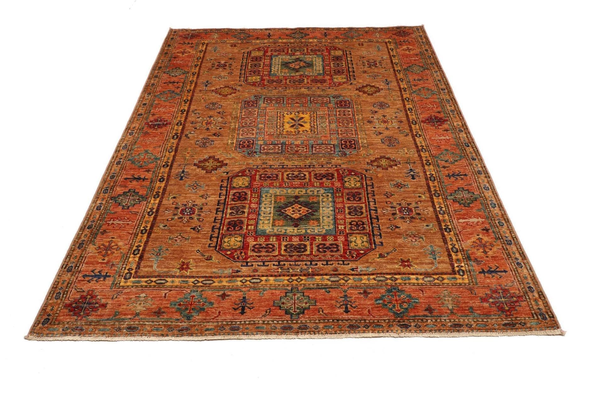 Kazak Orientteppich 153 × 213 cm aus Wolle, handgeknüpft