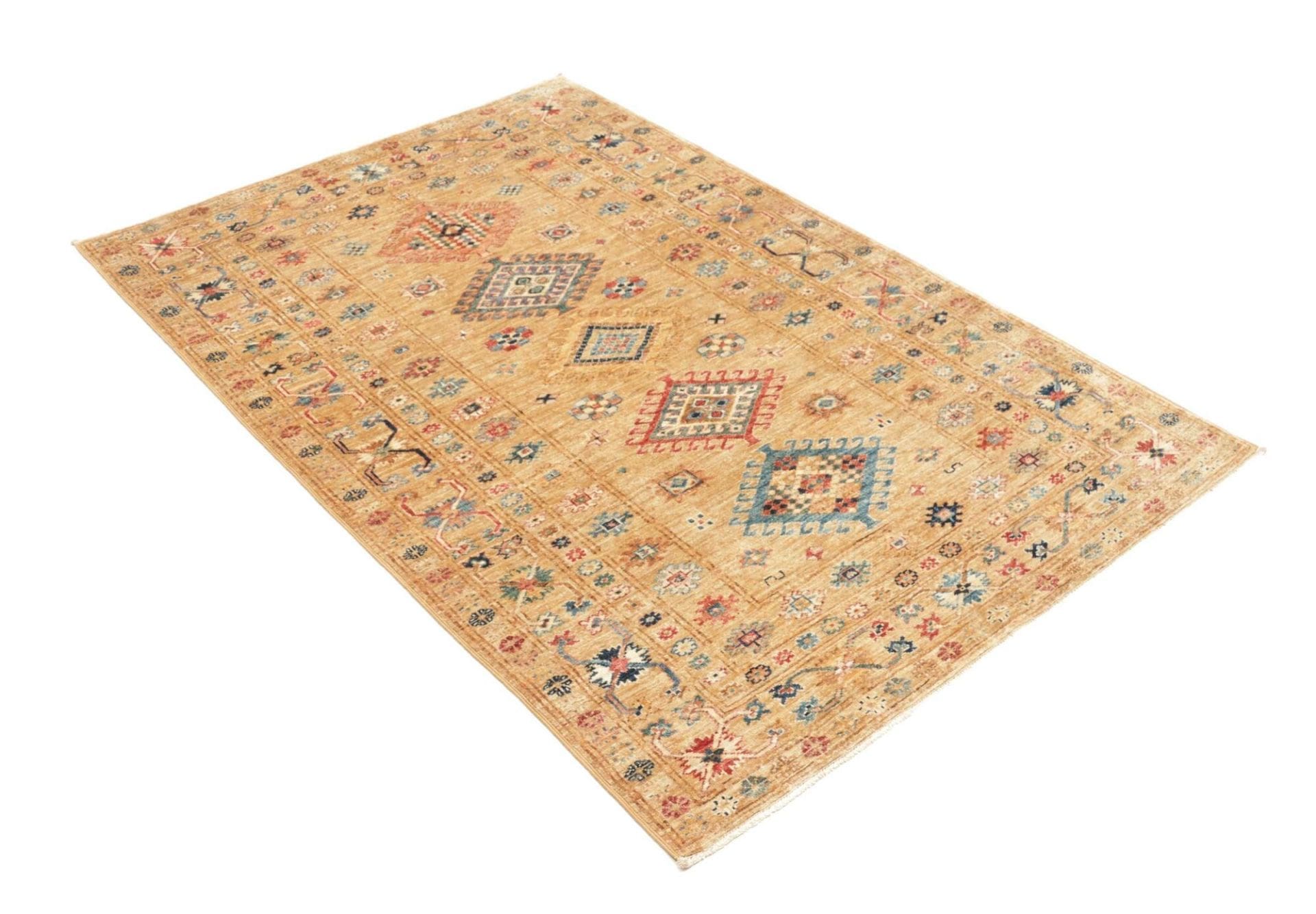 Handgeknüpfter Kazak Orientteppich, 127 × 188 cm, Wolle