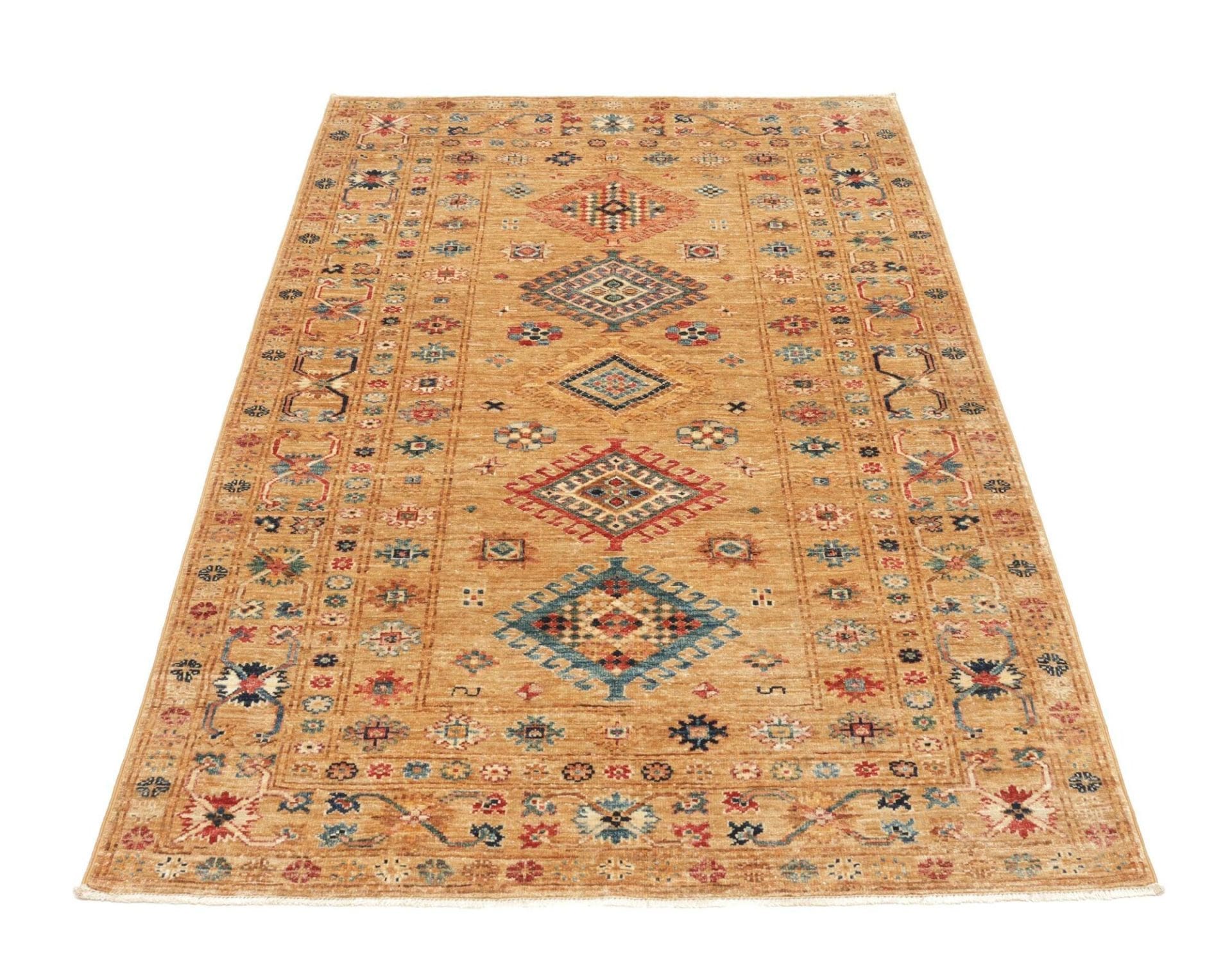 Handgeknüpfter Kazak Orientteppich, 127 × 188 cm, Wolle
