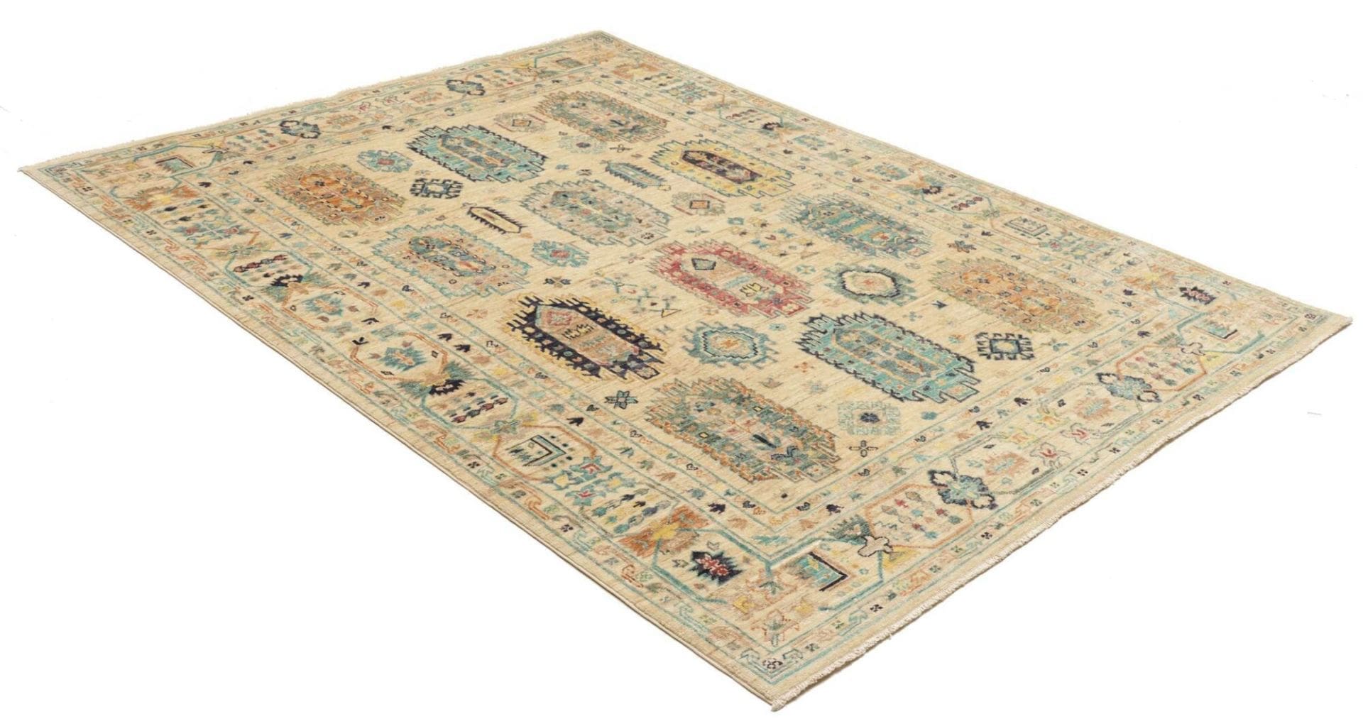 Handgeknüpfter Samarkand Orientteppich, 154 × 200 cm, Wolle