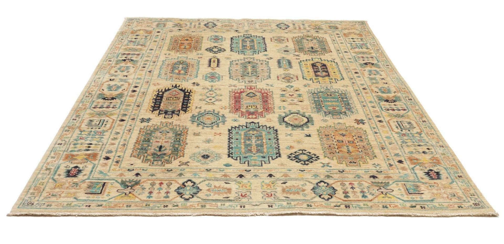 Handgeknüpfter Samarkand Orientteppich, 154 × 200 cm, Wolle