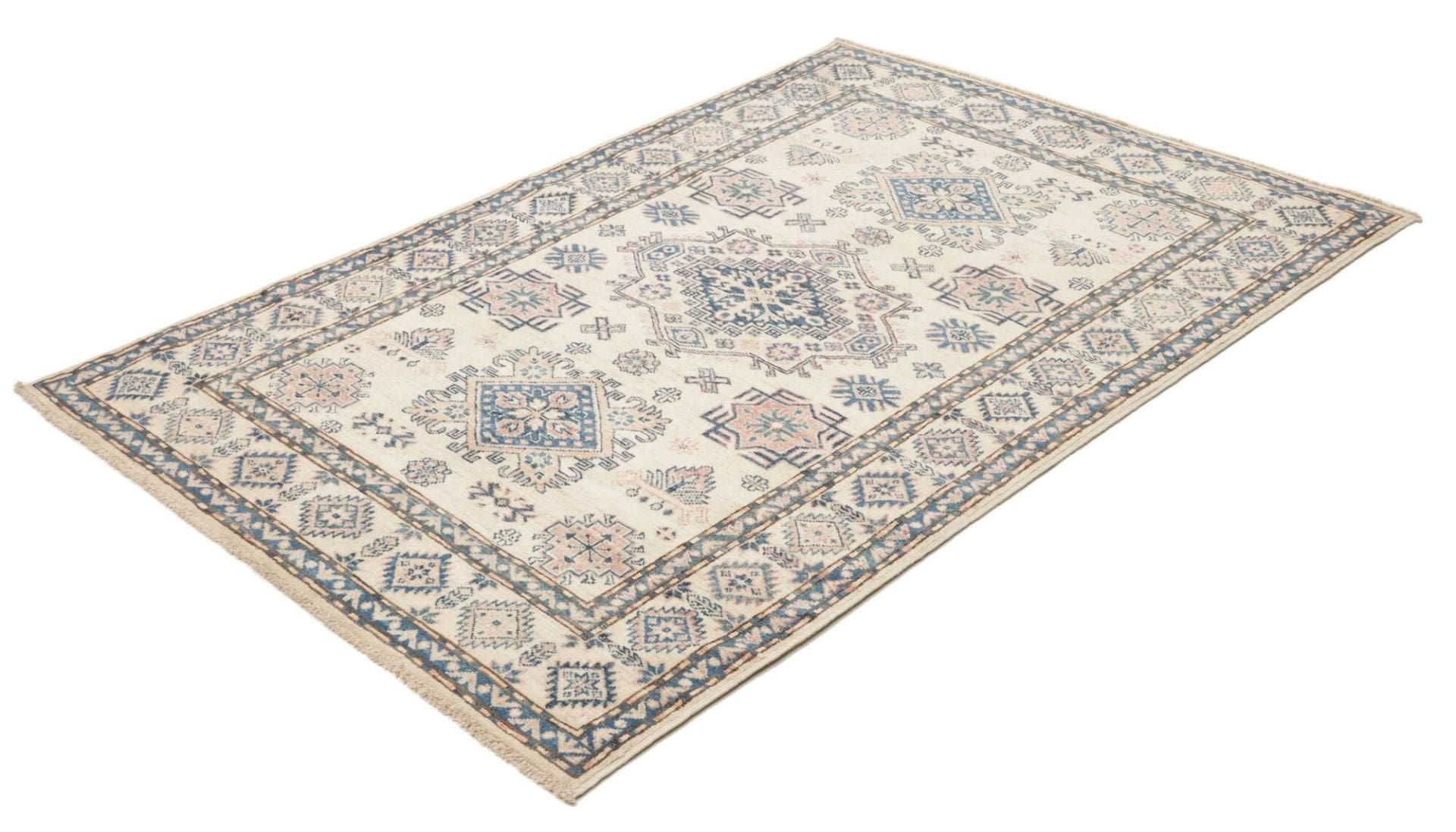 Kazak Orientteppich 124 × 177 cm aus Wolle, handgeknüpft
