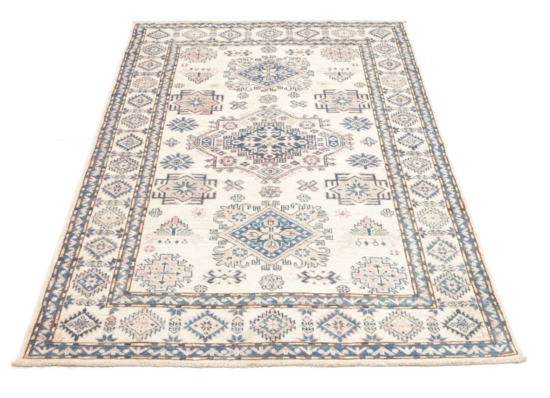 Kazak Orientteppich 124 × 177 cm aus Wolle, handgeknüpft