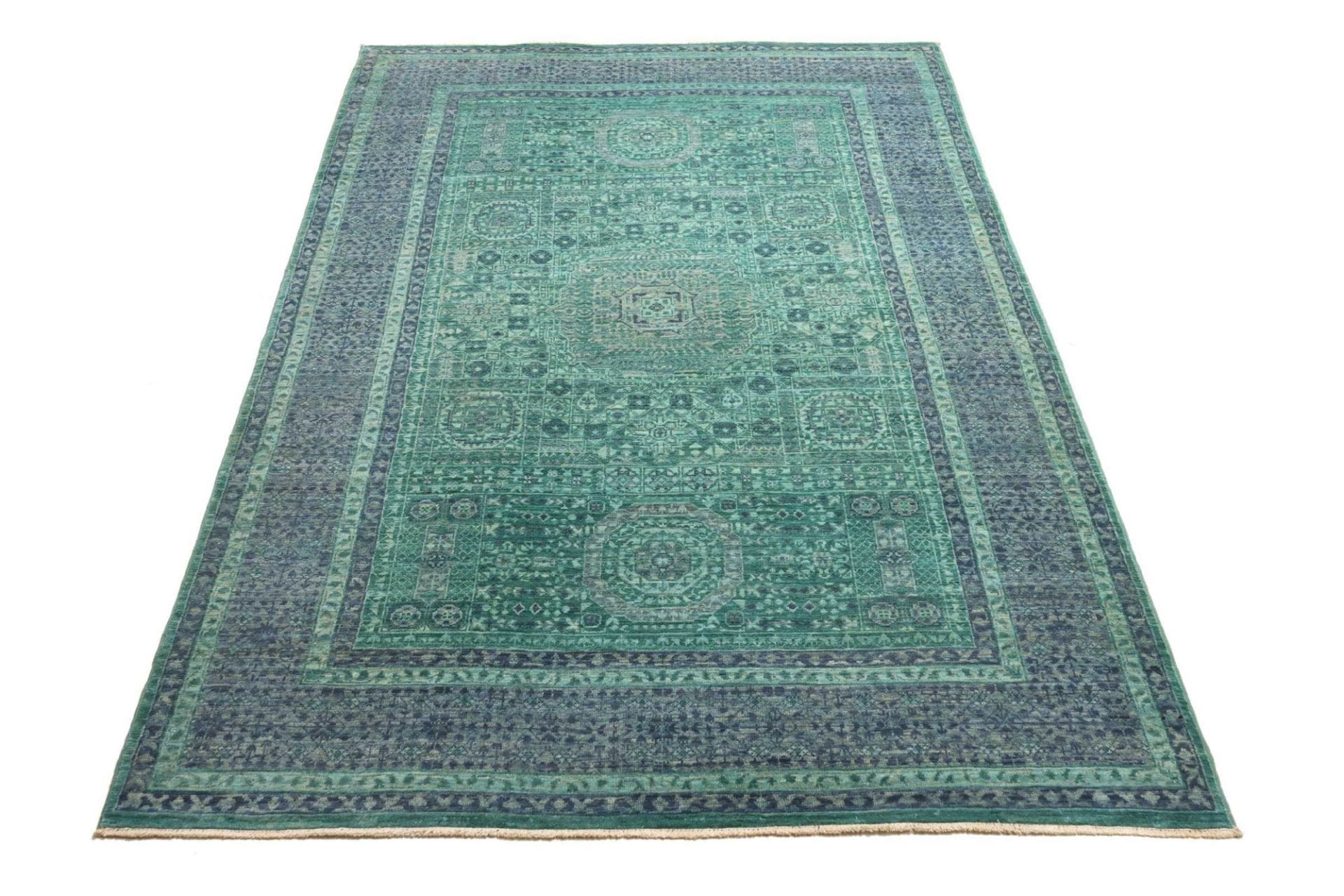 Handgeknüpfter Mamluk Orientteppich 126 × 190 cm