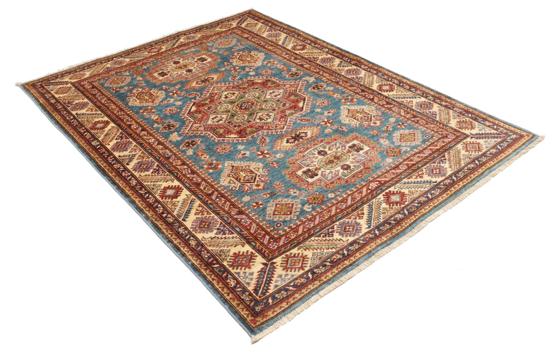 Handgeknüpfter Kazak Orientteppich, 156 × 208 cm, Wolle
