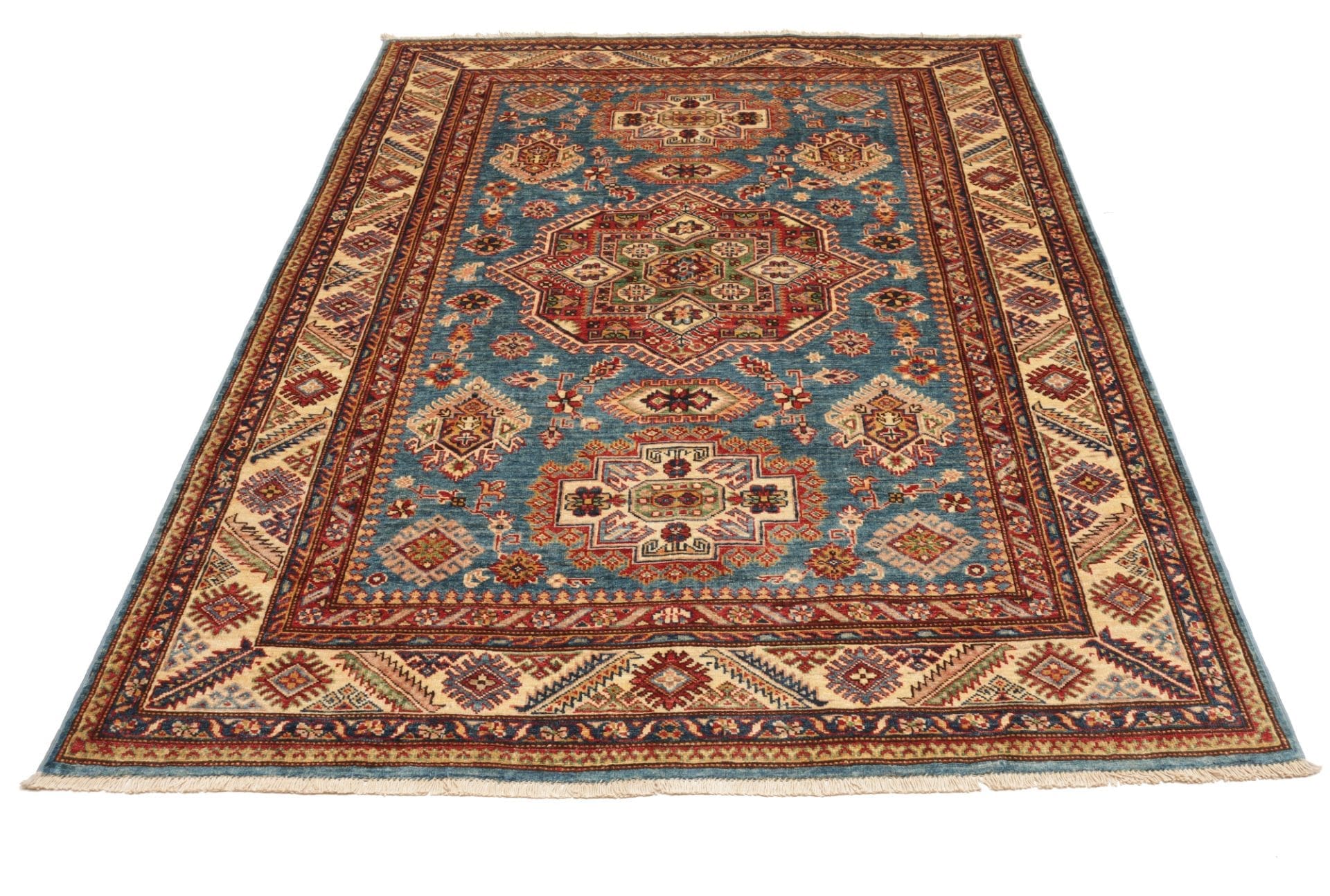 Handgeknüpfter Kazak Orientteppich, 156 × 208 cm, Wolle