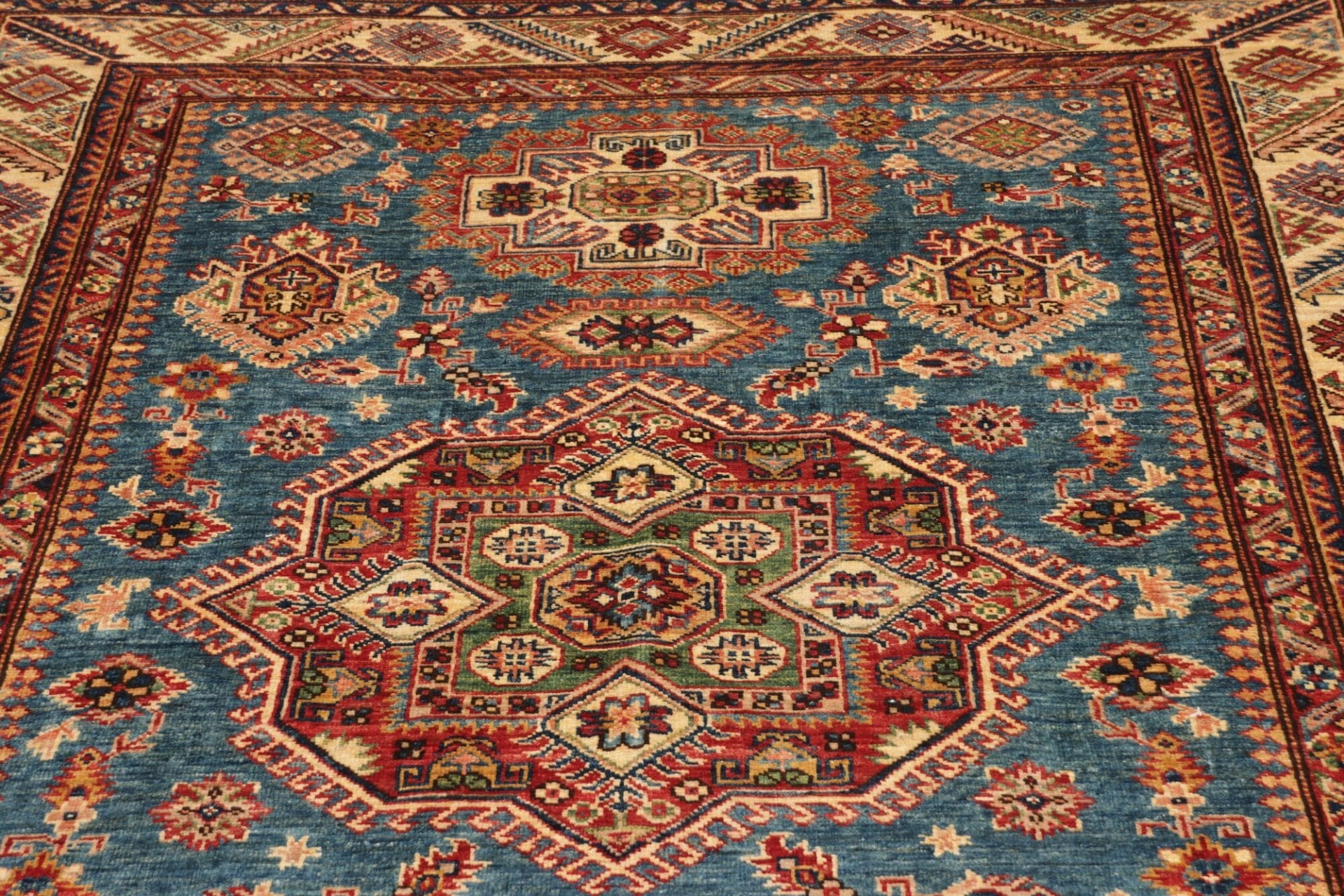 Handgeknüpfter Kazak Orientteppich, 156 × 208 cm, Wolle
