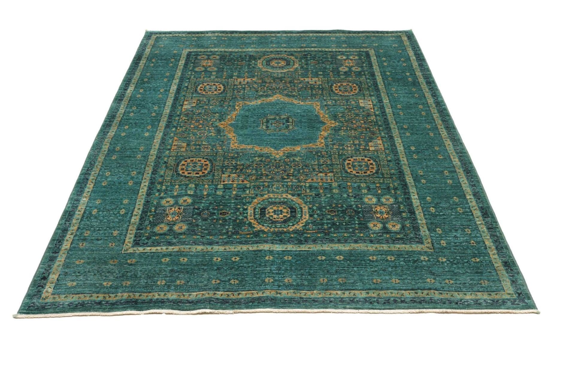 Handgeknüpfter Mamluk Orientteppich, 155 × 206 cm, Wolle