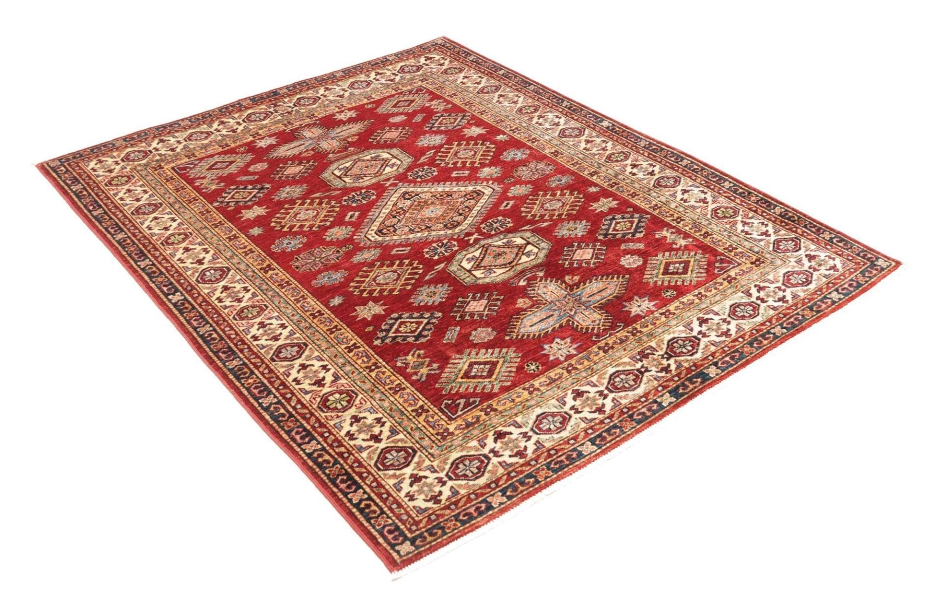 Kazak Orientteppich 148 × 190 cm aus Wolle, handgeknüpft