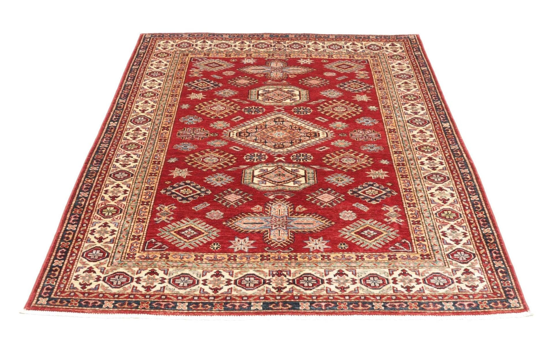 Kazak Orientteppich 148 × 190 cm aus Wolle, handgeknüpft