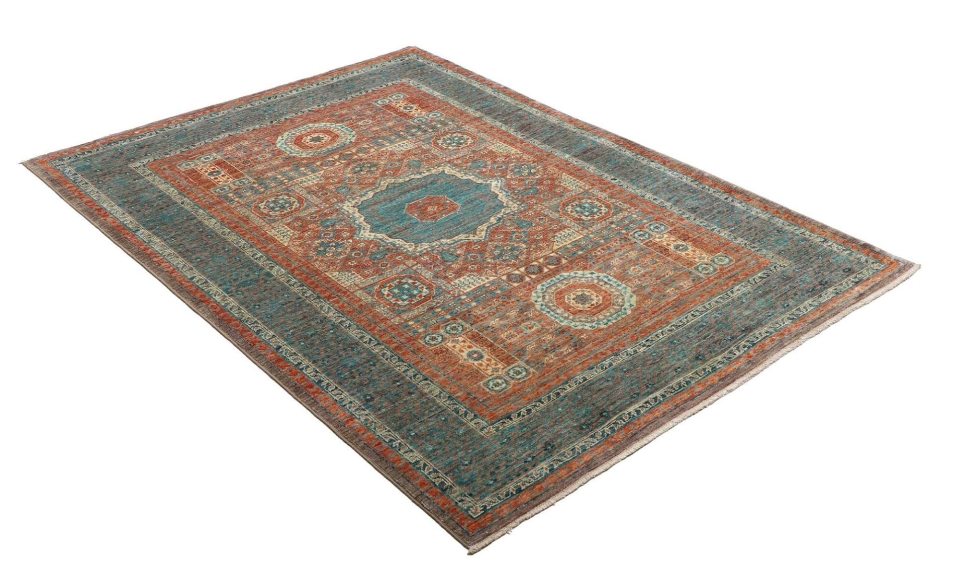 Handgeknüpfter Mamluk Orientteppich, 131 × 178 cm, Wolle
