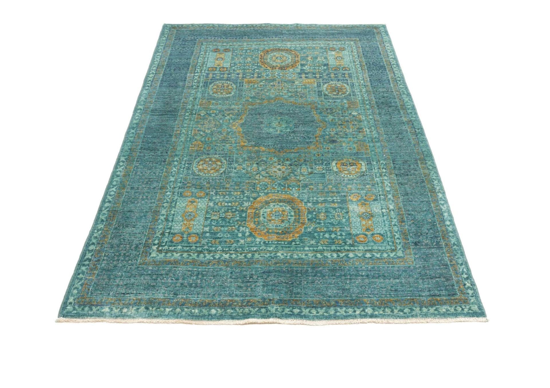 Mamluk Orientteppich 123 × 186 cm aus Wolle, handgeknüpft