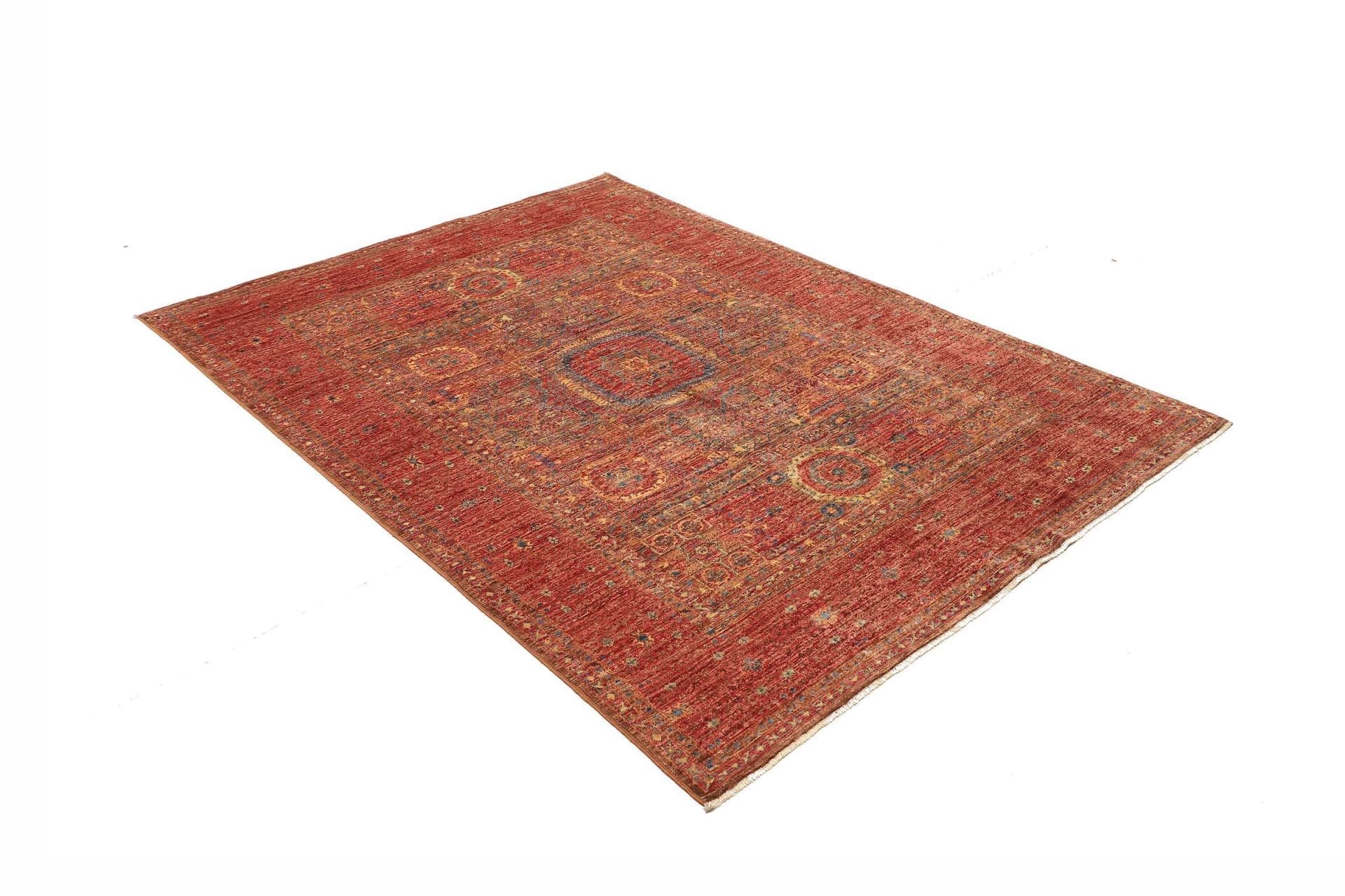 Mamluk Orientteppich 148 × 205 cm aus Wolle, handgeknüpft