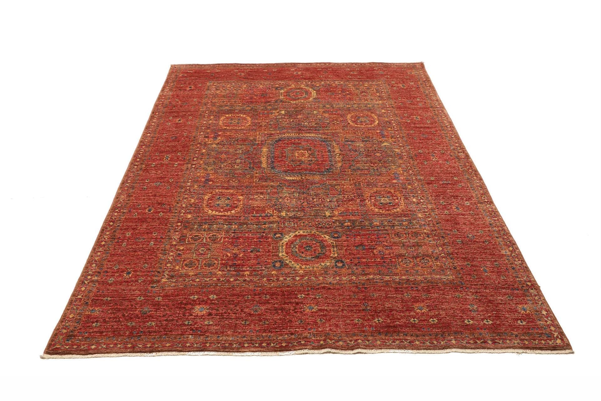 Mamluk Orientteppich 148 × 205 cm aus Wolle, handgeknüpft