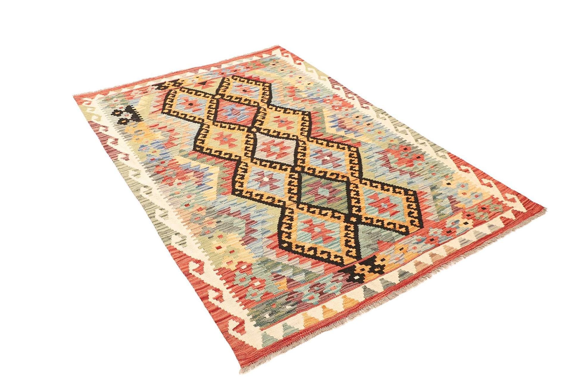 Kelim 124 × 176 cm aus Wolle, handgewebt
