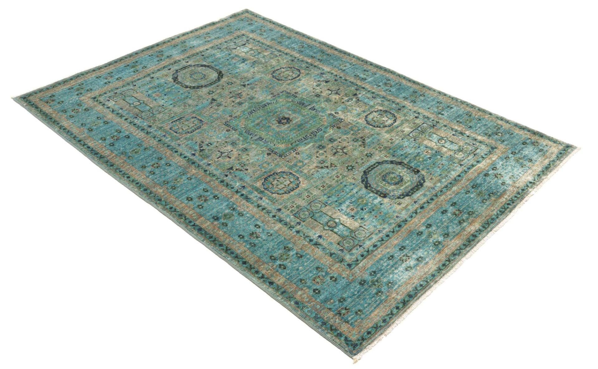Handgeknüpfter Mamluk Orientteppich 128 × 181 cm