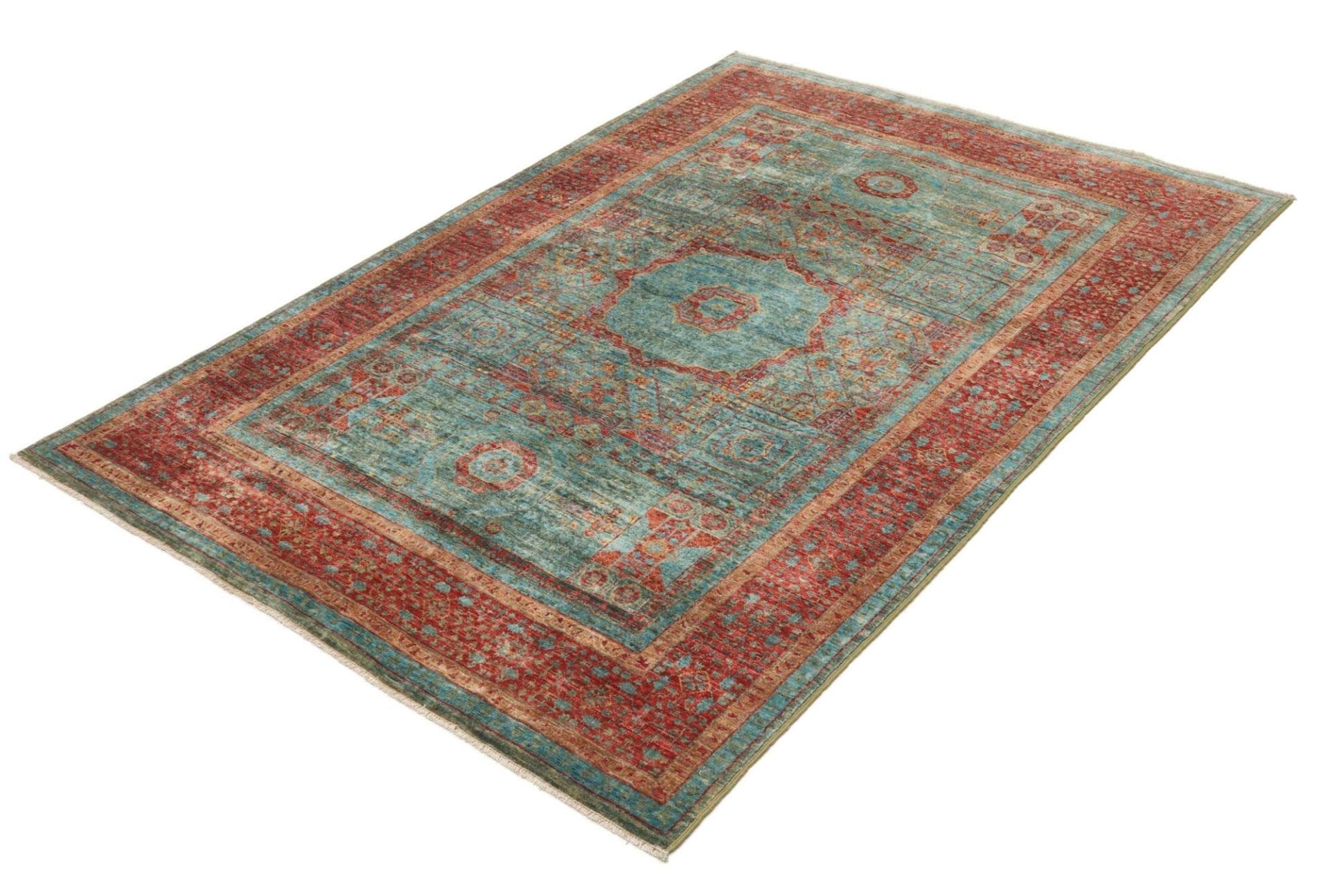 Handgeknüpfter Mamluk Orientteppich, 129 × 182 cm, Wolle