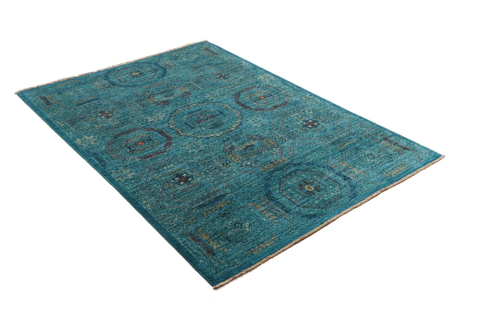 mamluk-orientteppich-126-x-178-cm-aus-schurwolle-handgeknupft-2 Handgeknüpfter Mamluk Orientteppich, 126 × 178 cm, Wolle