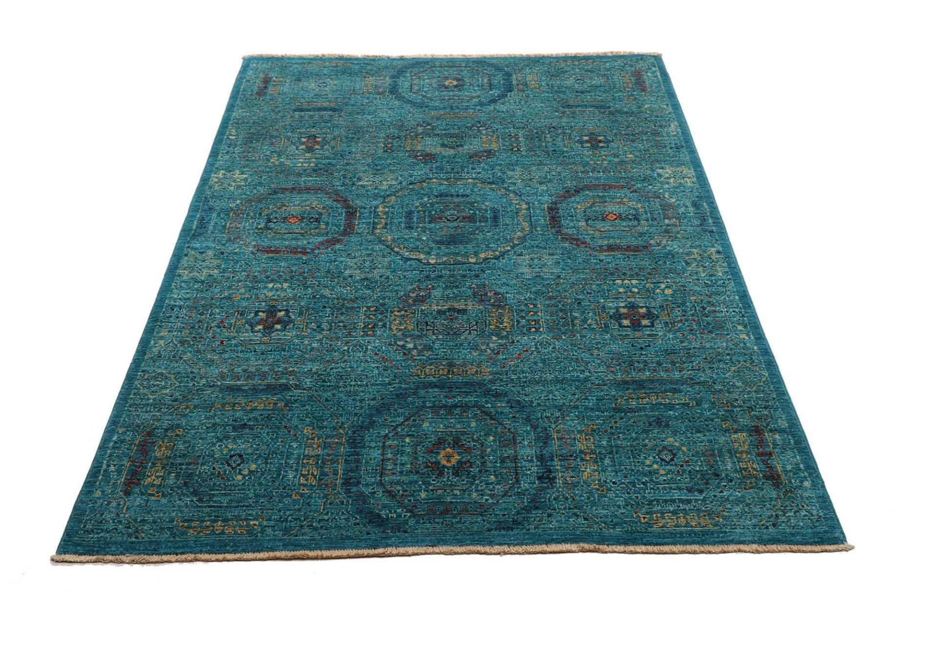 mamluk-orientteppich-126-x-178-cm-aus-schurwolle-handgeknupft-3 Handgeknüpfter Mamluk Orientteppich, 126 × 178 cm, Wolle