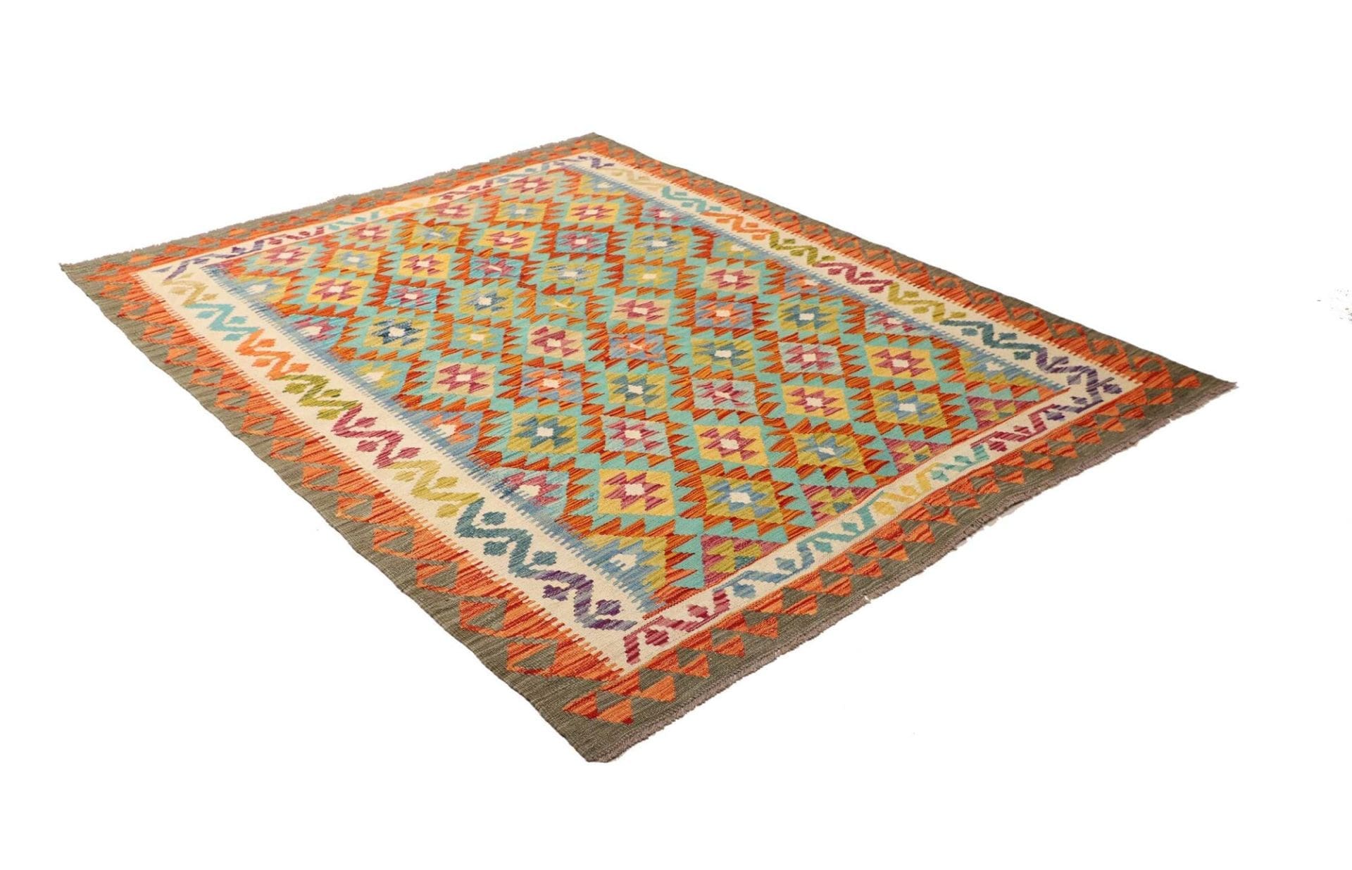 Kelim 159 × 198 cm aus Wolle, handgewebt