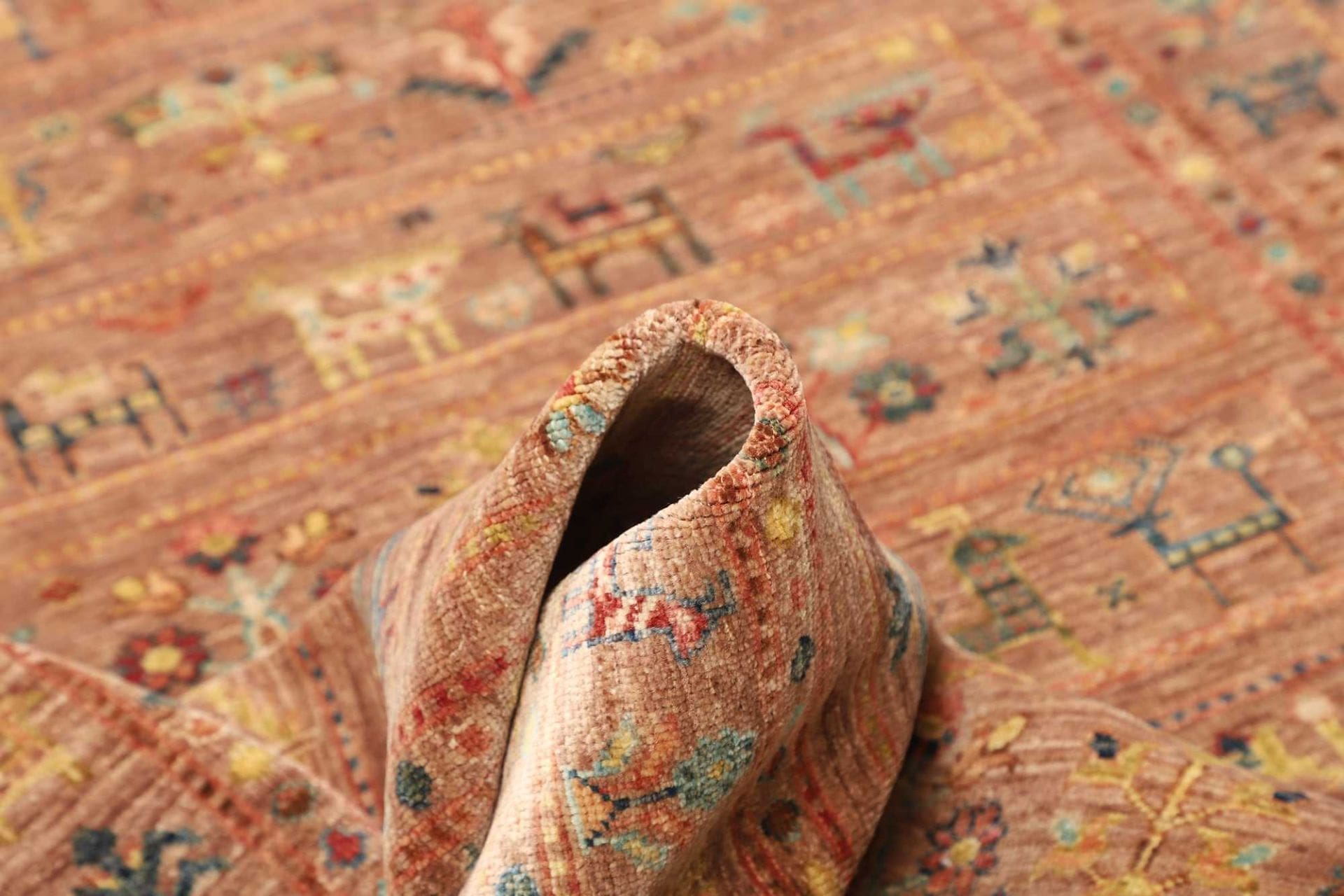 Samarkand Orientteppich 126 × 180 cm aus Wolle, handgeknüpft