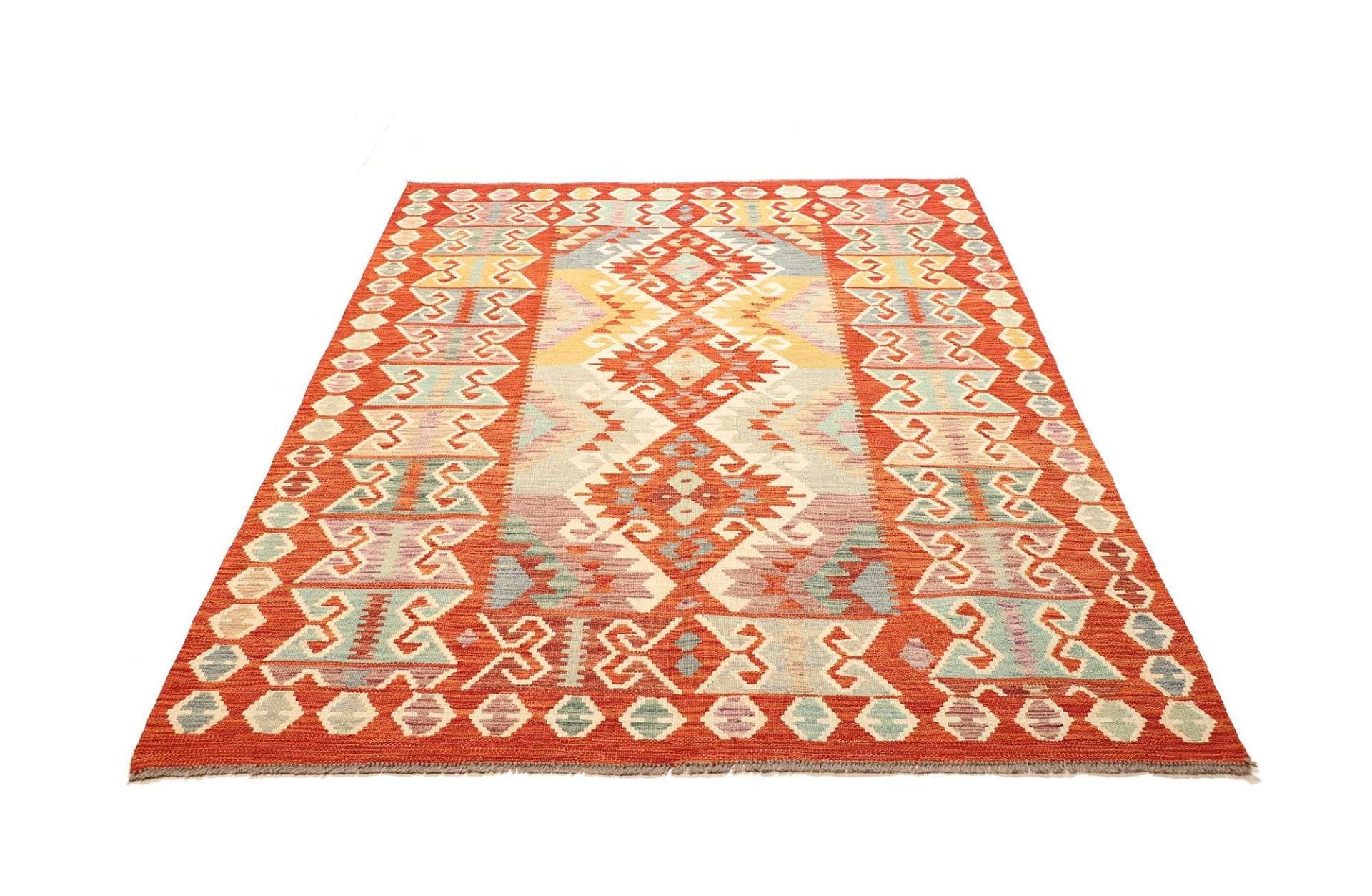 Kelim 155 × 193 cm aus Wolle, handgewebt