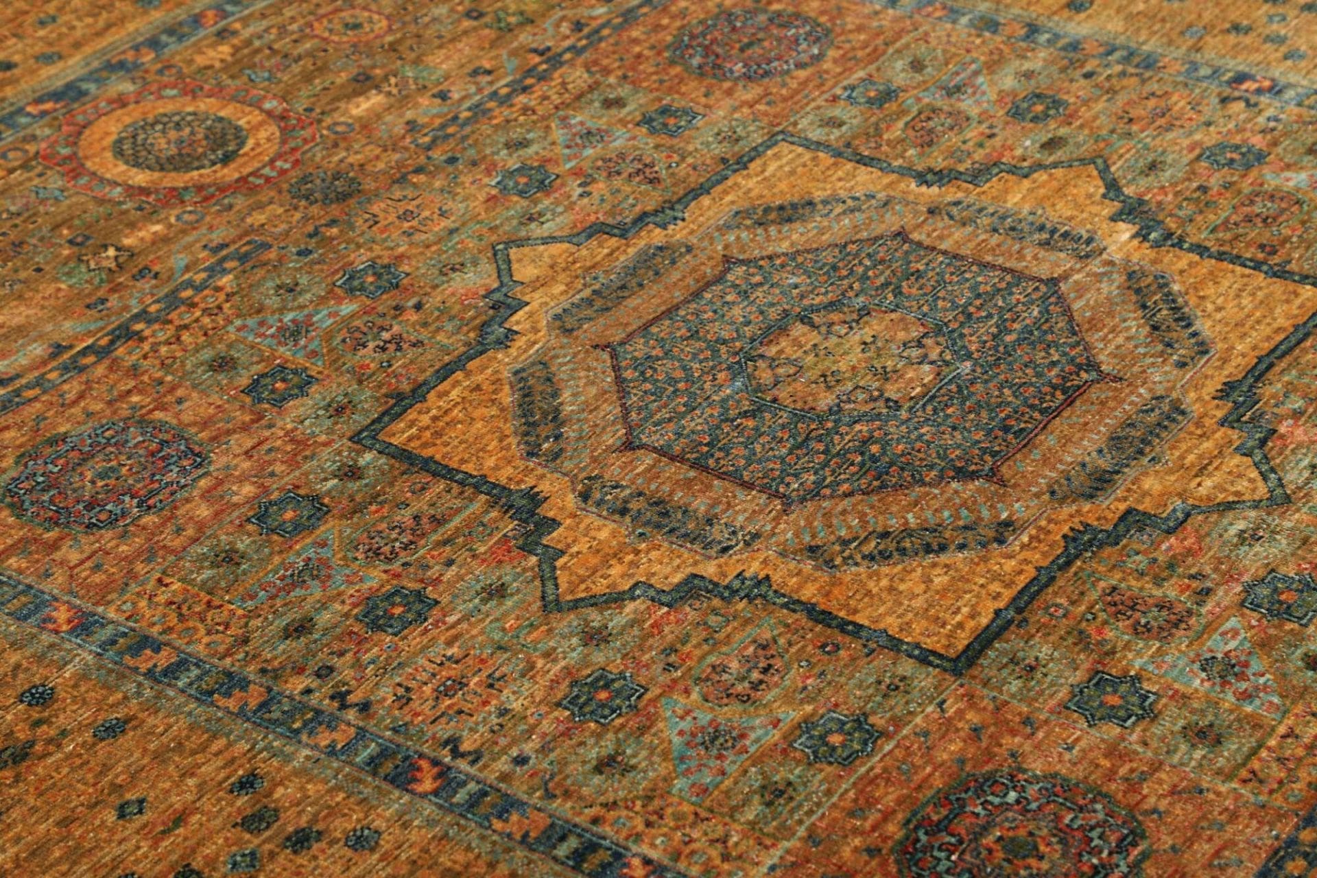 Mamluk Orientteppich 157 × 205 cm aus Wolle, handgeknüpft