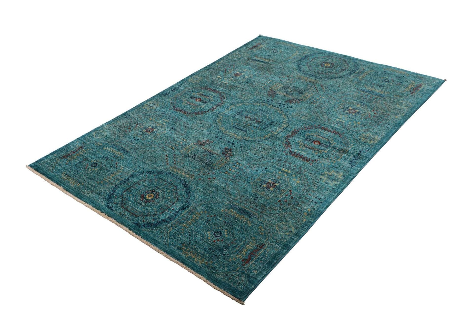 Mamluk Orientteppich 129 × 183 cm aus Wolle, handgeknüpft