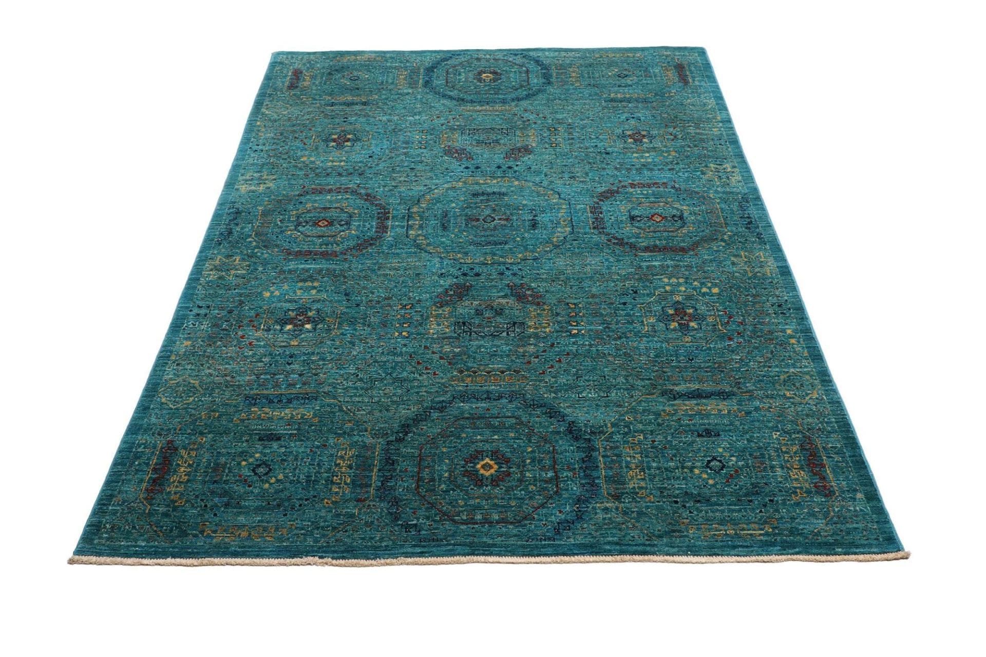 Mamluk Orientteppich 129 × 183 cm aus Wolle, handgeknüpft