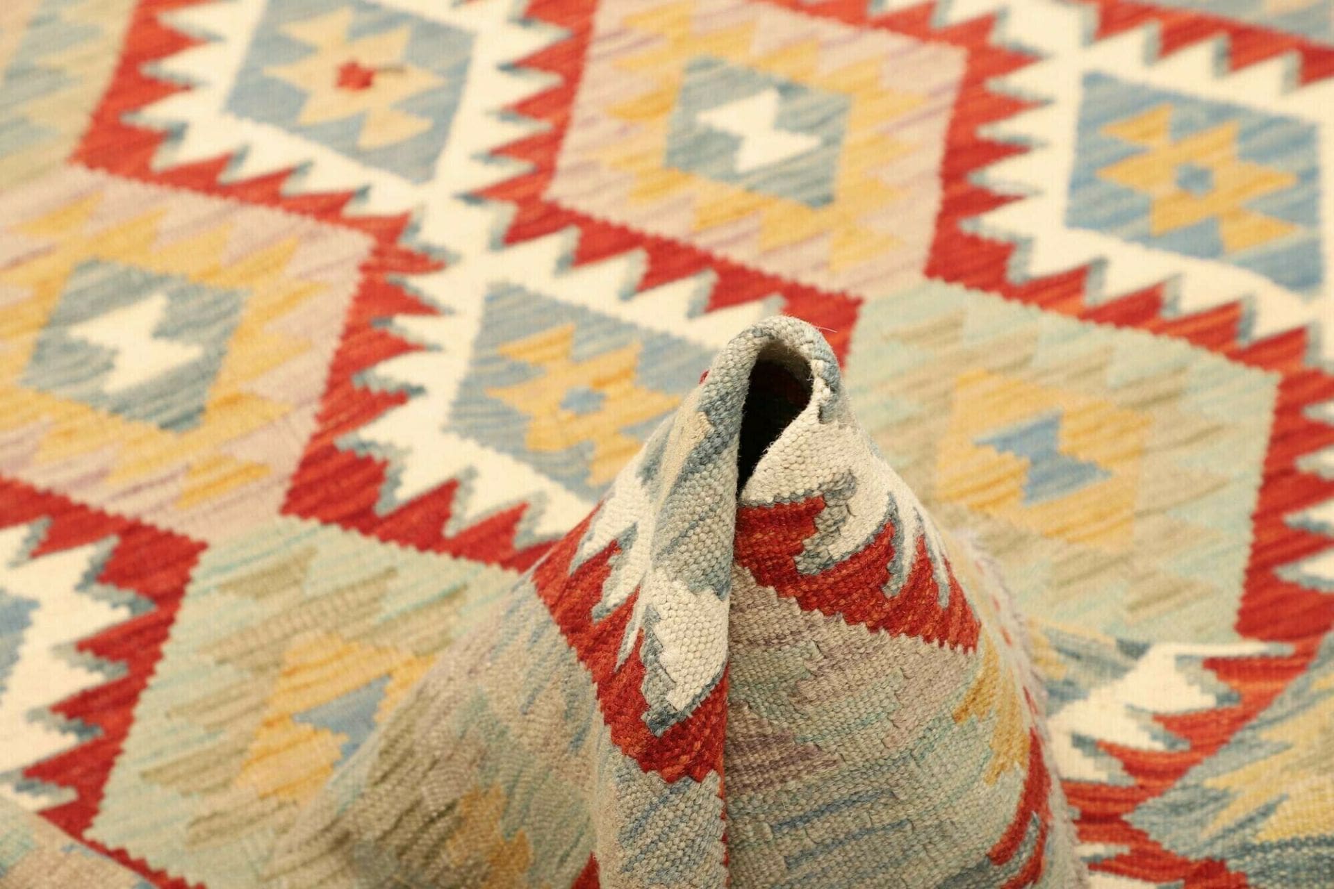 Handgewebter Kelim, 152 × 201 cm, Wolle