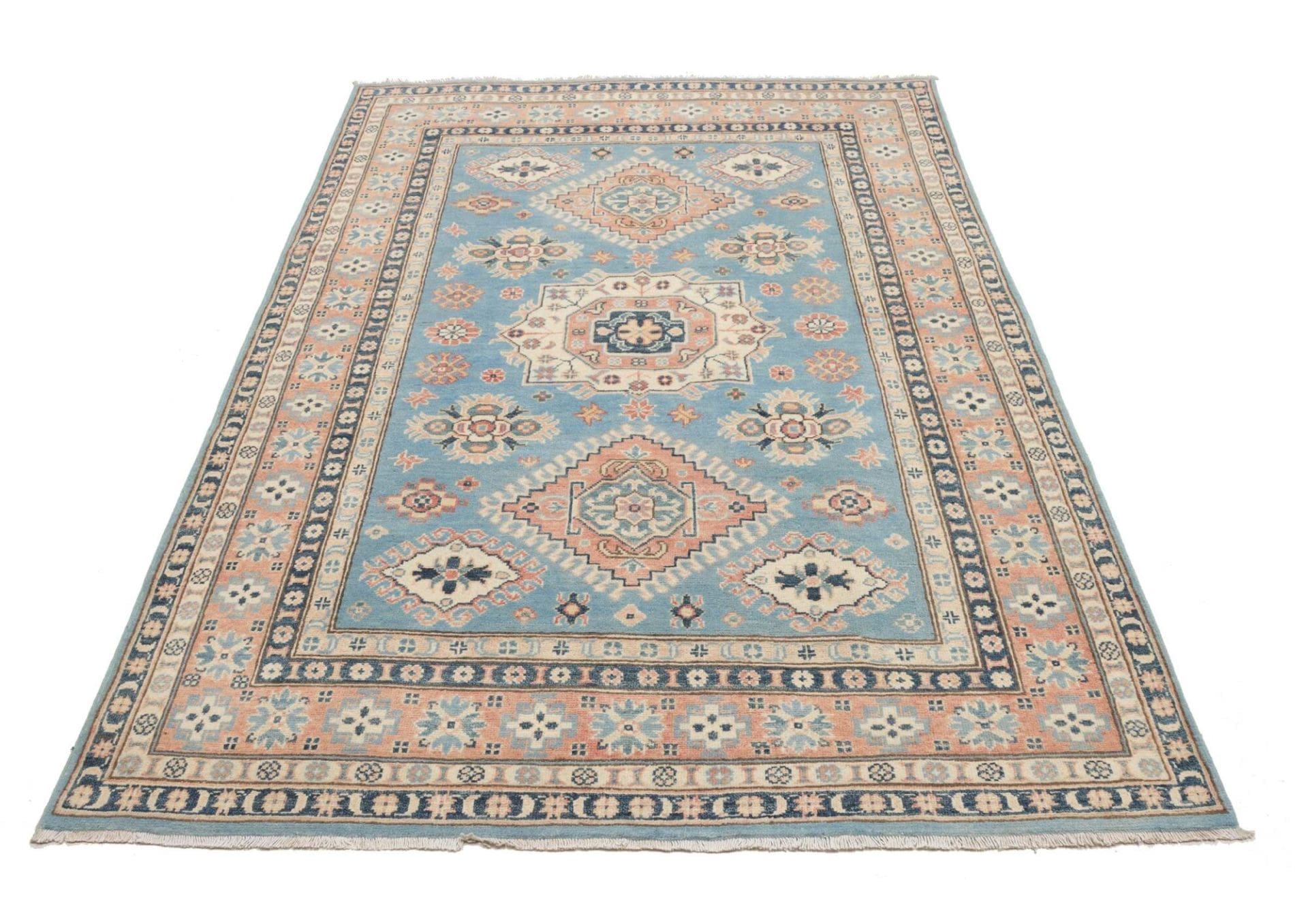 Kazak Orientteppich 152 × 207 cm aus Wolle, handgeknüpft
