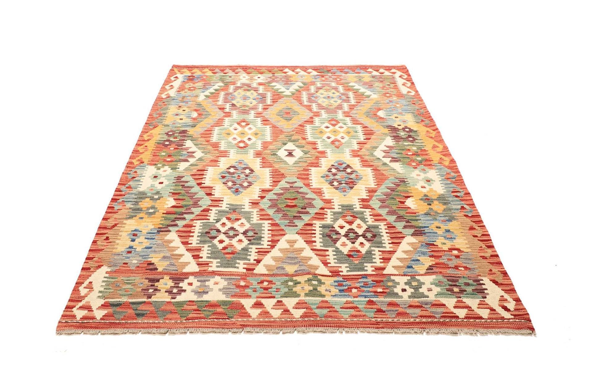 Kelim 160 × 197 cm aus Wolle, handgewebt