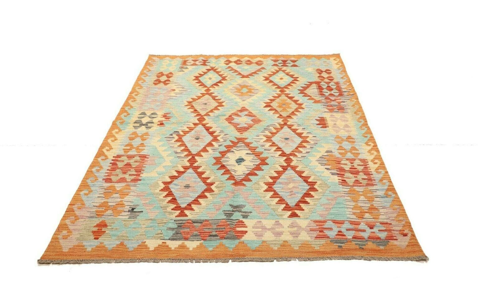 Orientteppich 150 x 195 cm Schurwolle handgewebt