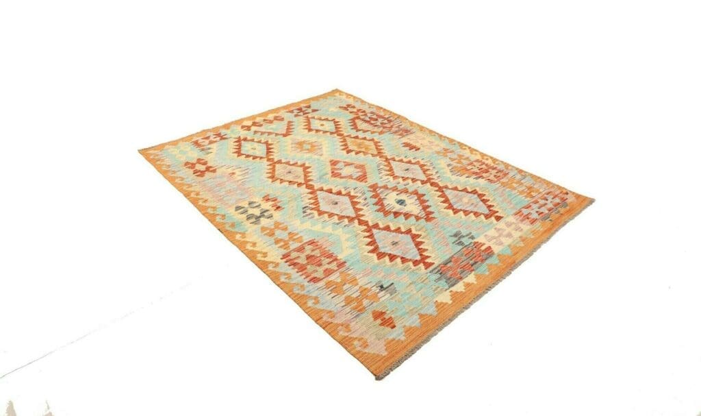 Orientteppich 150 x 195 cm Schurwolle handgewebt