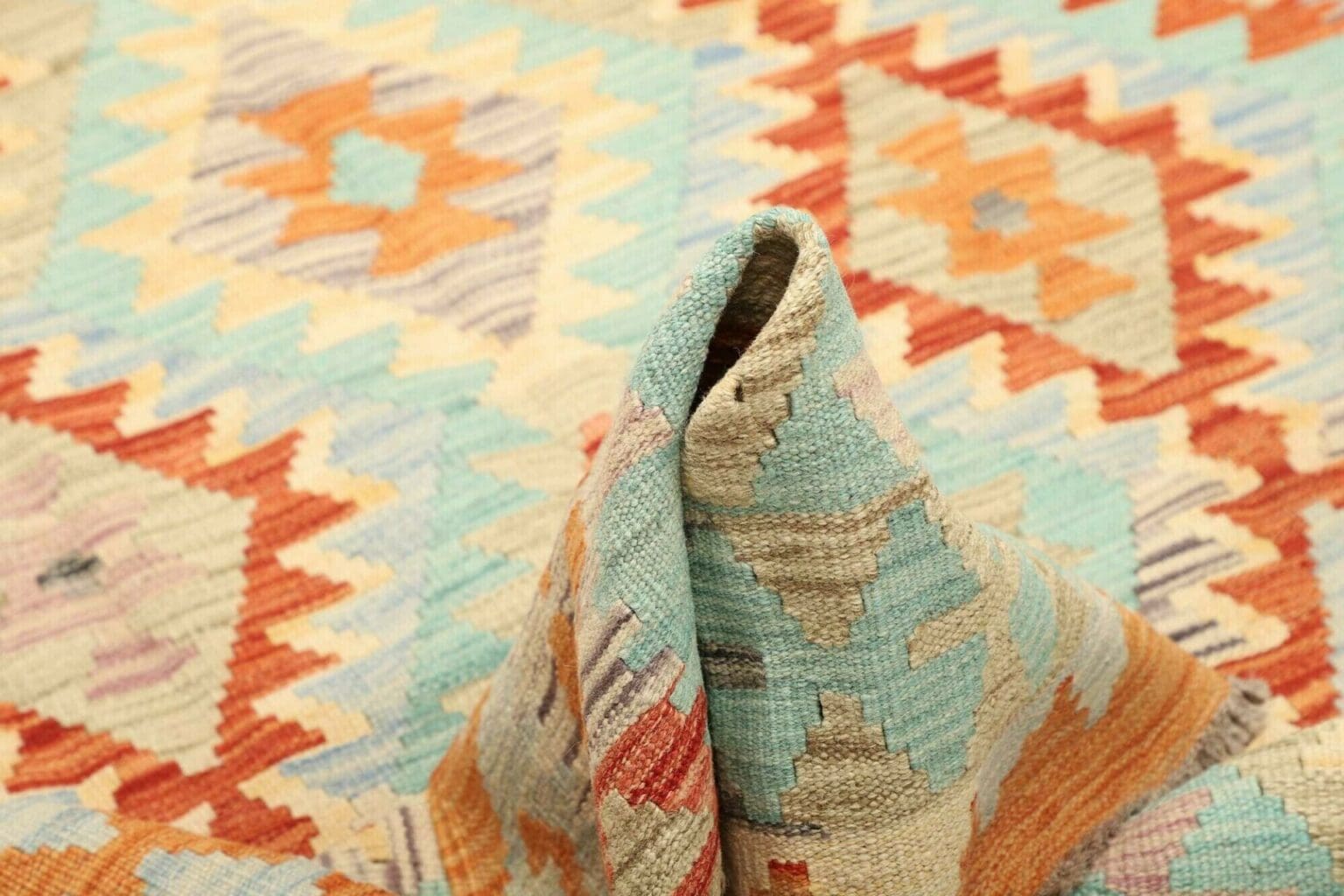 Orientteppich 150 x 195 cm Schurwolle handgewebt