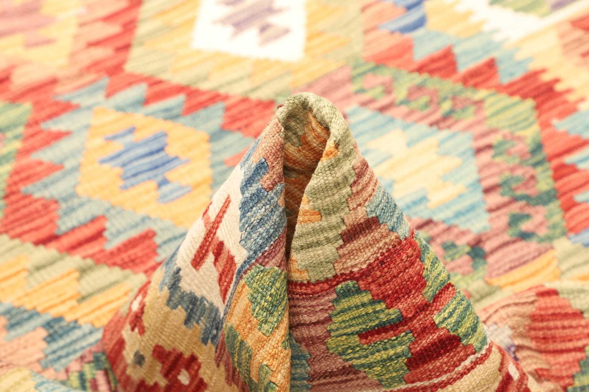 Kelim 154 × 203 cm aus Wolle, handgewebt