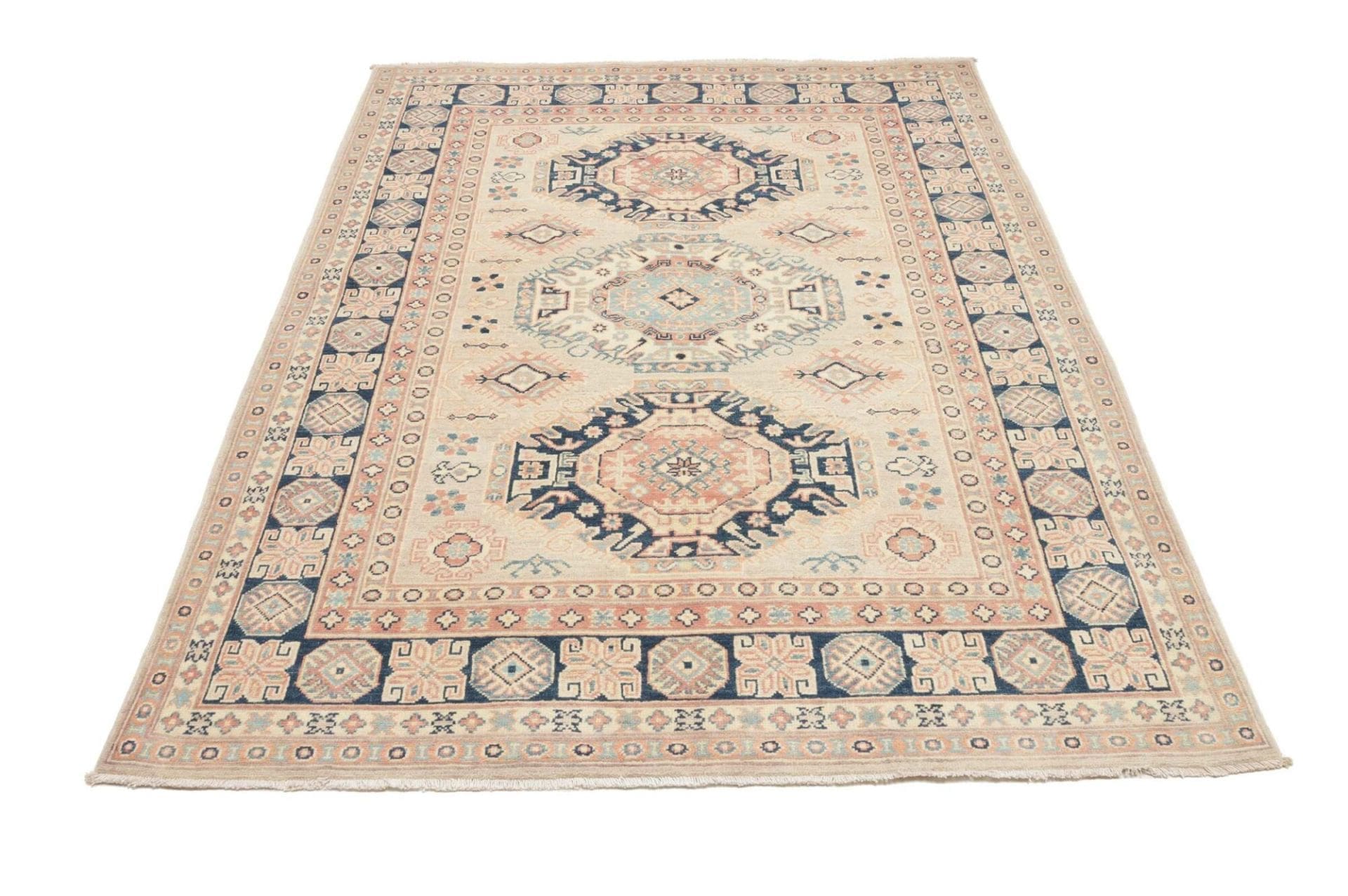 Handgeknüpfter Kazak Orientteppich, 150 × 204 cm, Wolle