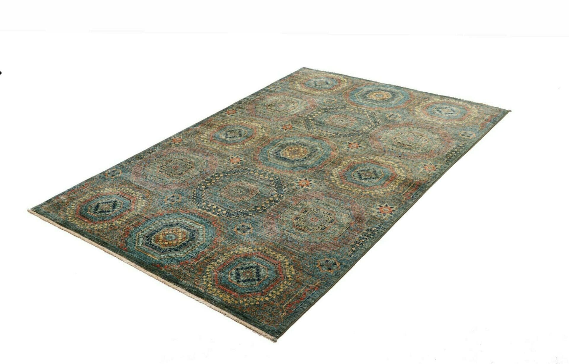 Handgeknüpfter Mamluk Orientteppich, 124 × 186 cm, Wolle