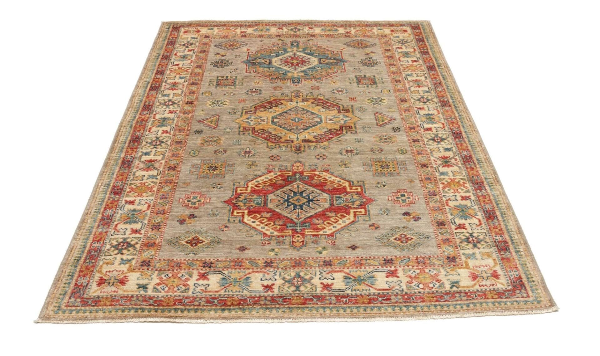 Handgeknüpfter Kazak Orientteppich, 153 × 203 cm, Wolle
