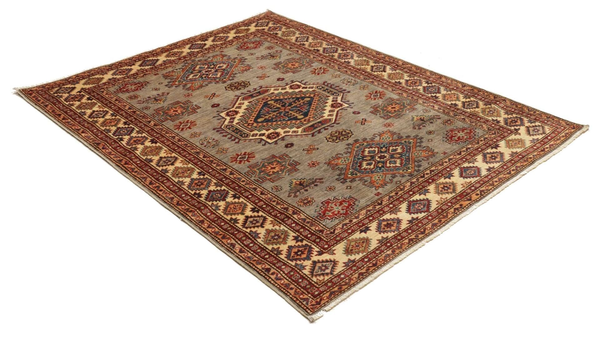Handgeknüpfter Kazak Orientteppich, 157 × 200 cm, Wolle