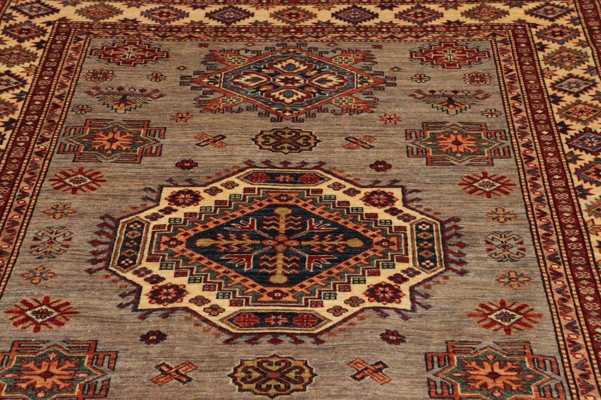 Handgeknüpfter Kazak Orientteppich, 157 × 200 cm, Wolle