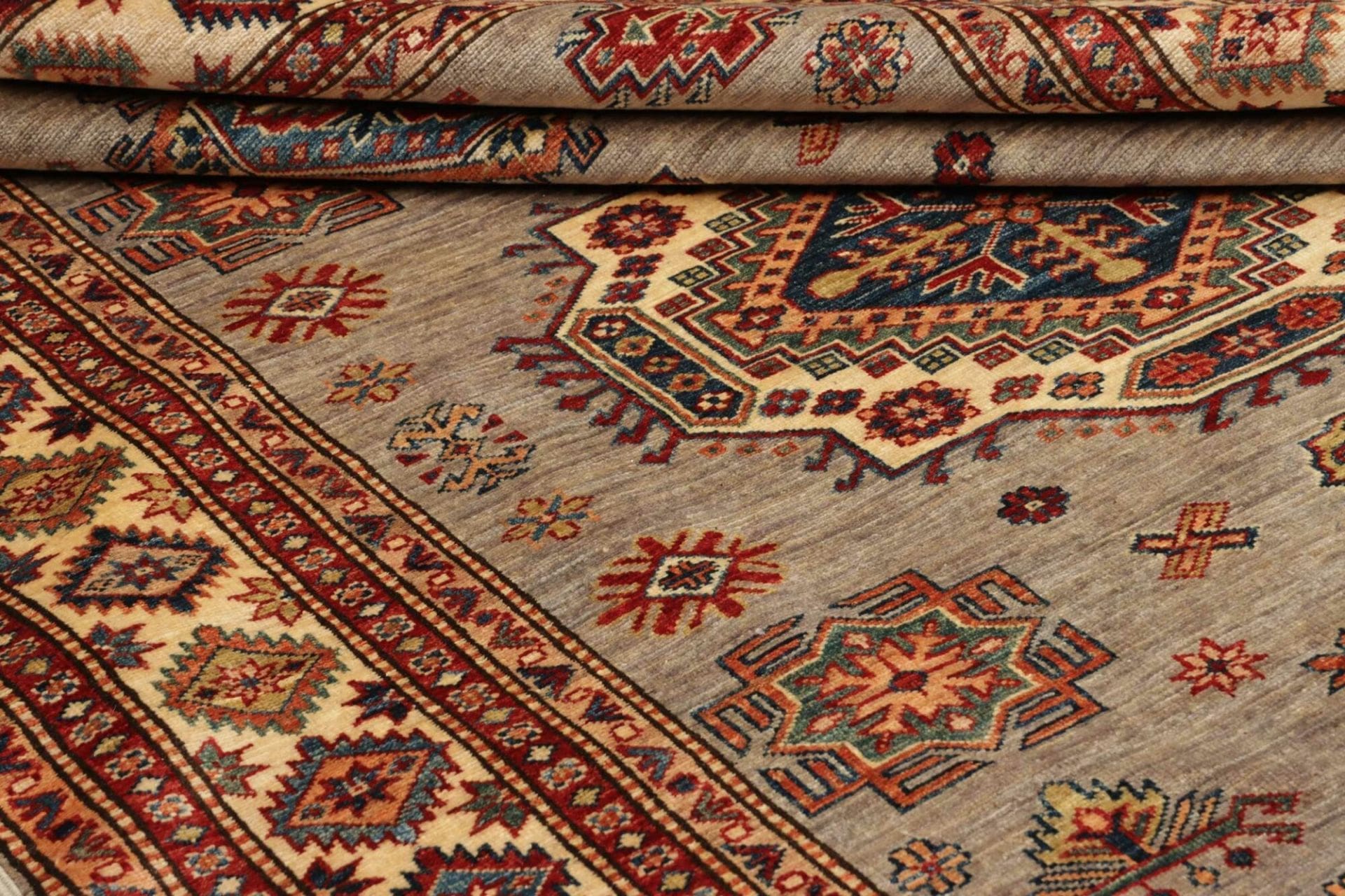 Handgeknüpfter Kazak Orientteppich, 157 × 200 cm, Wolle
