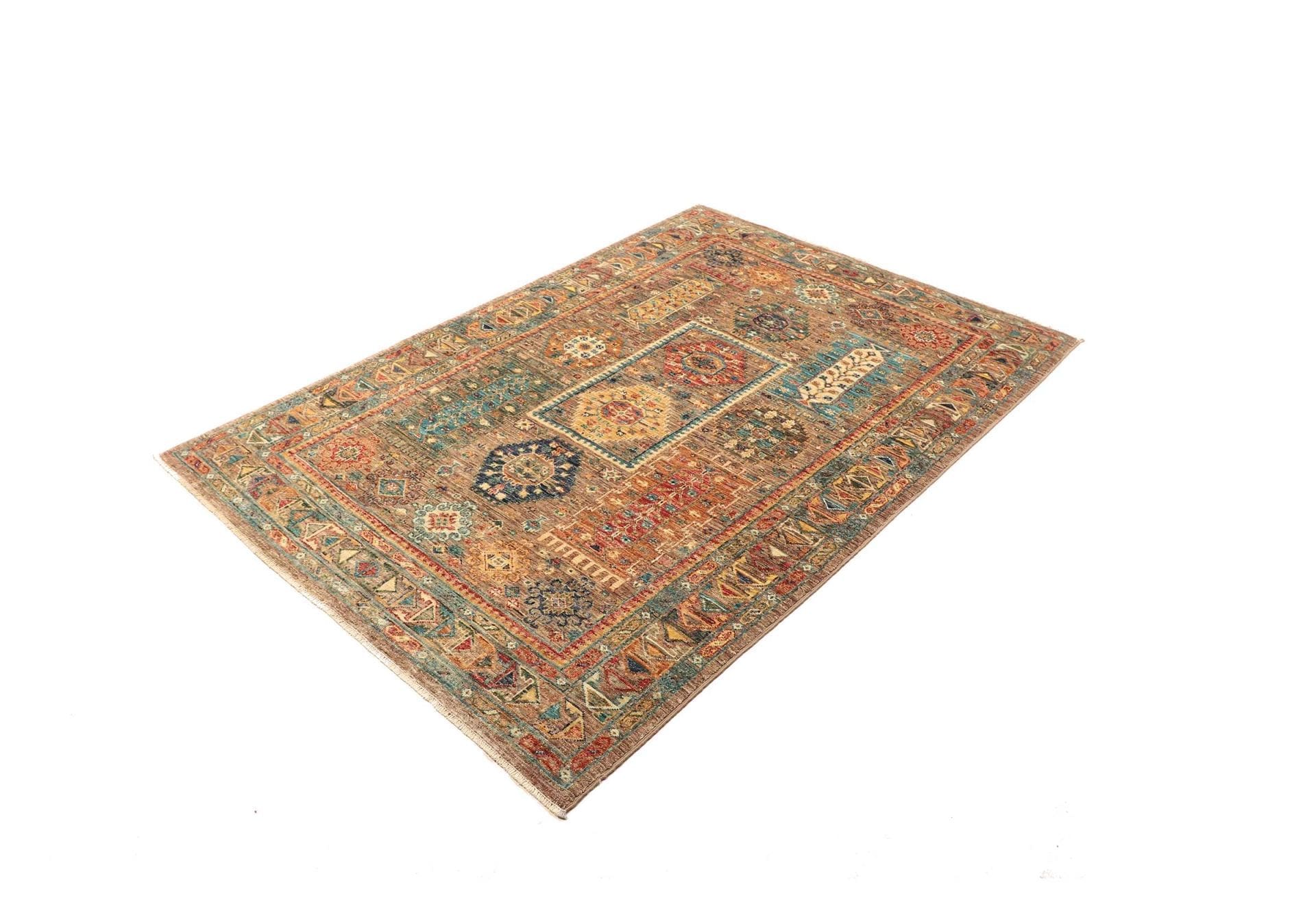Handgeknüpfter Samarkand Orientteppich 129 × 181 cm