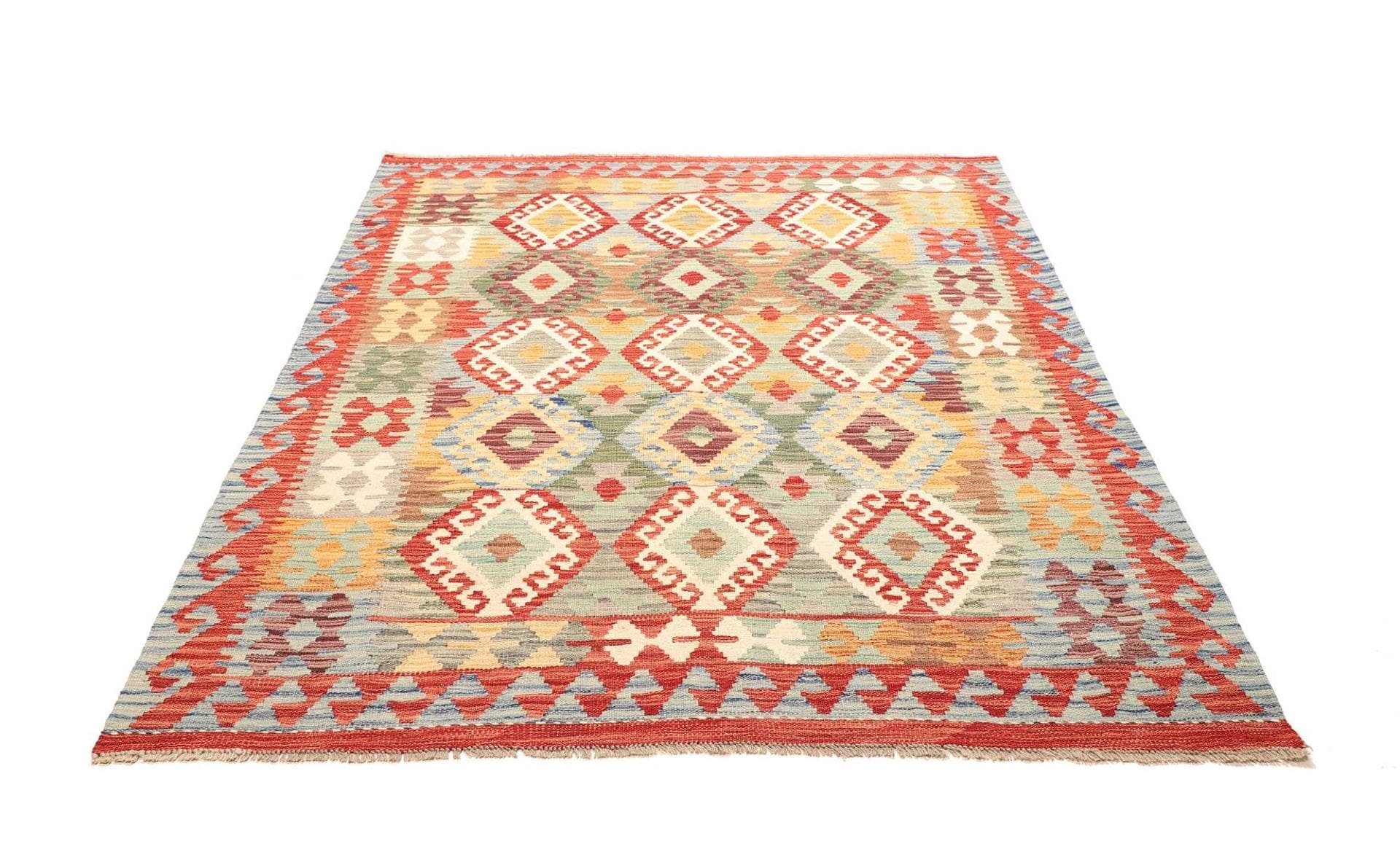 Kelim 157 × 198 cm aus Wolle, handgewebt